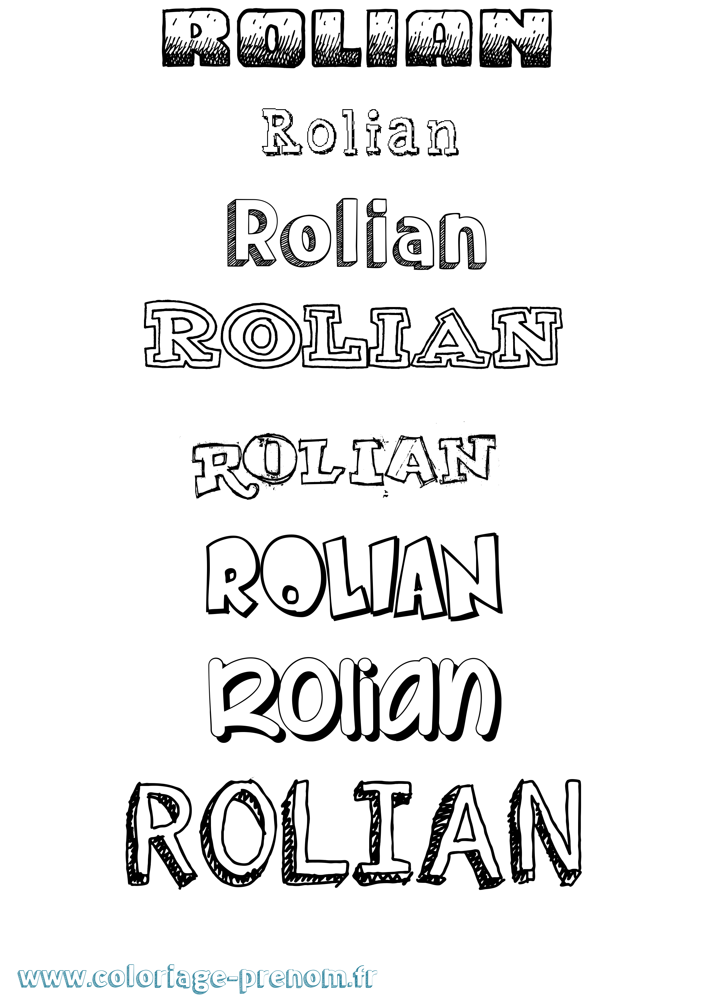 Coloriage Rolian Dessiné Coloriage prénom Rolian Dessiné
