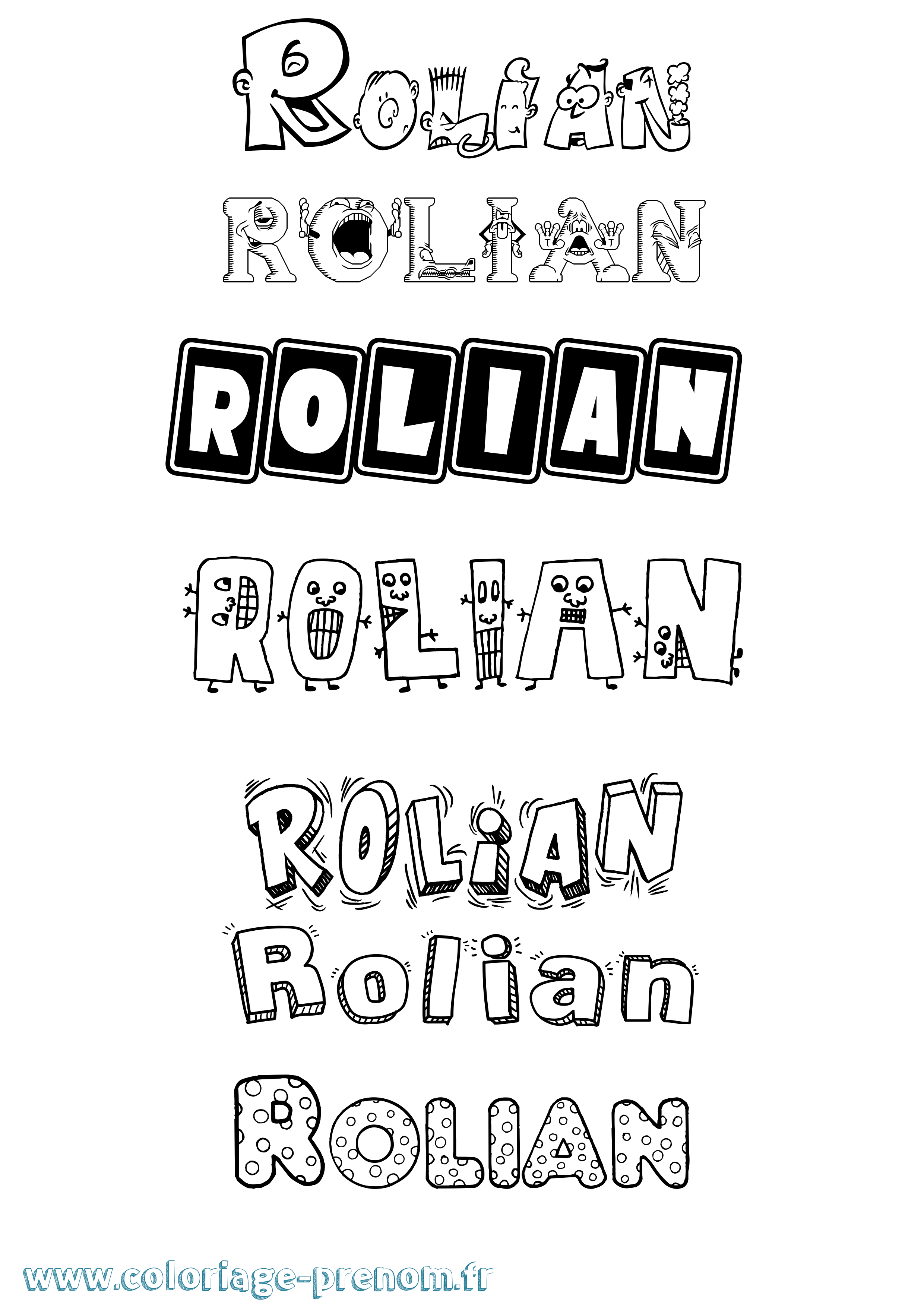 Coloriage Rolian Fun Coloriage prénom Rolian Fun