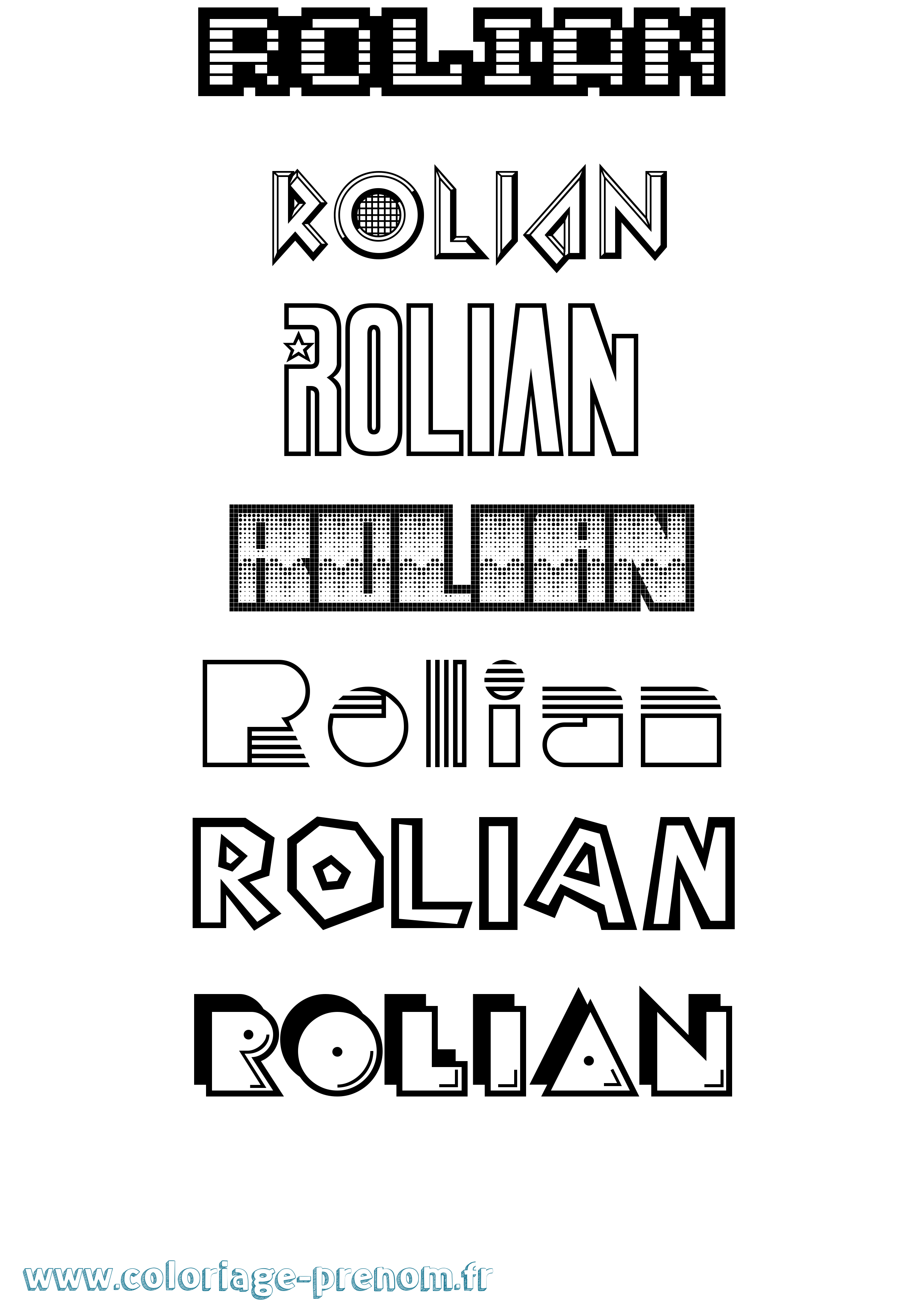 Coloriage Rolian Jeux Vidéos Coloriage prénom Rolian Jeux Vidéos