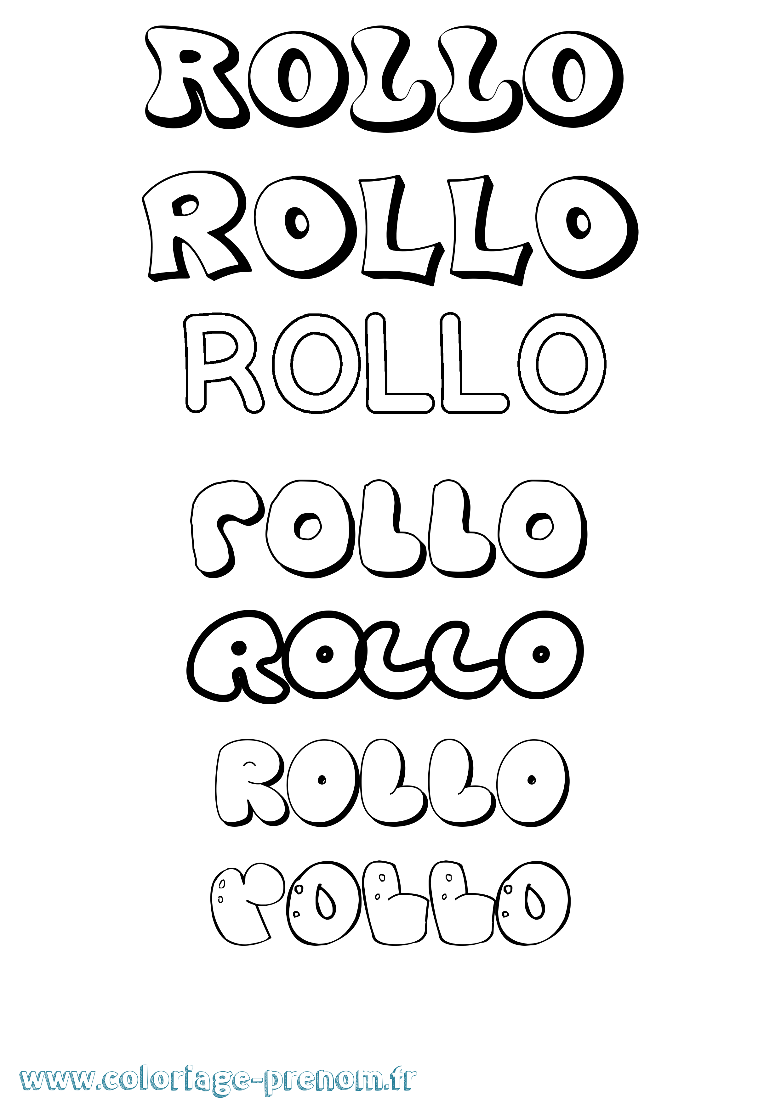 Coloriage Rollo Bubble Coloriage prénom Rollo Bubble