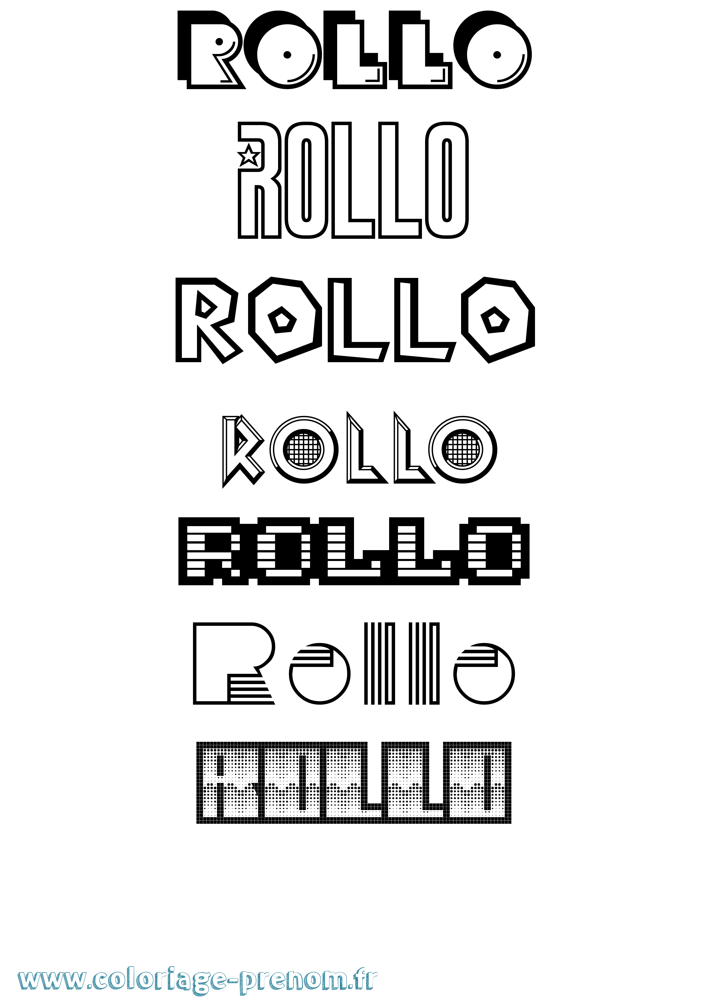 Coloriage Rollo Jeux Vidéos Coloriage prénom Rollo Jeux Vidéos