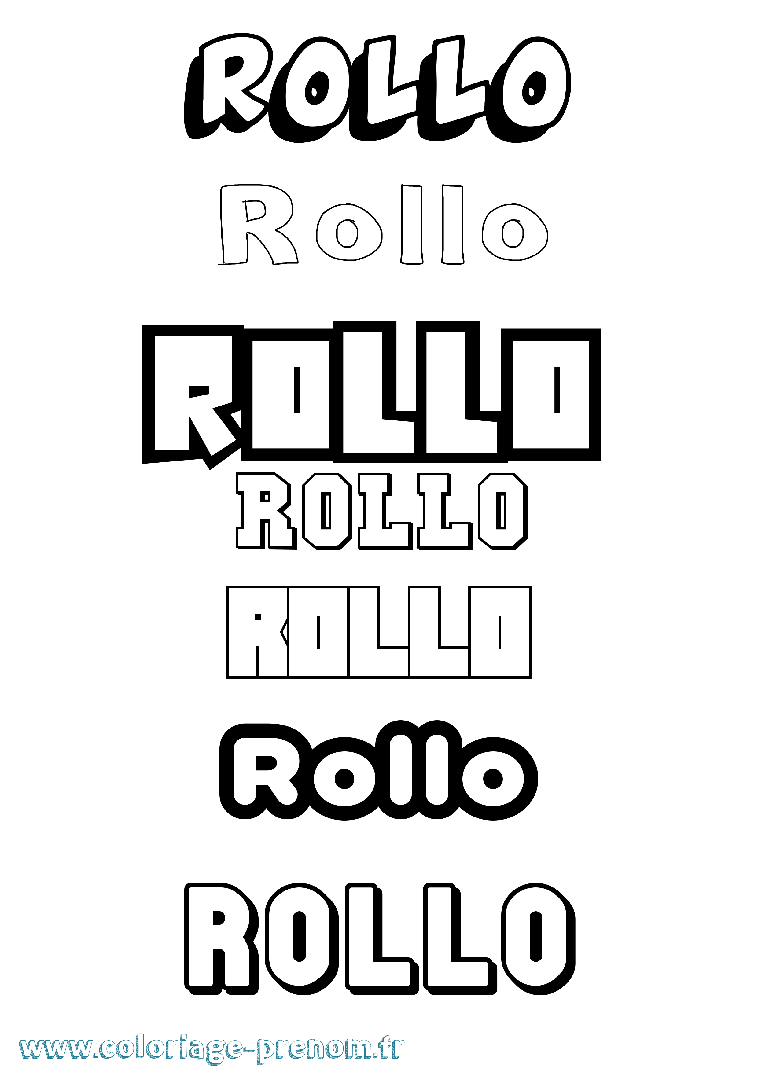 Coloriage Rollo Simple Coloriage prénom Rollo Simple