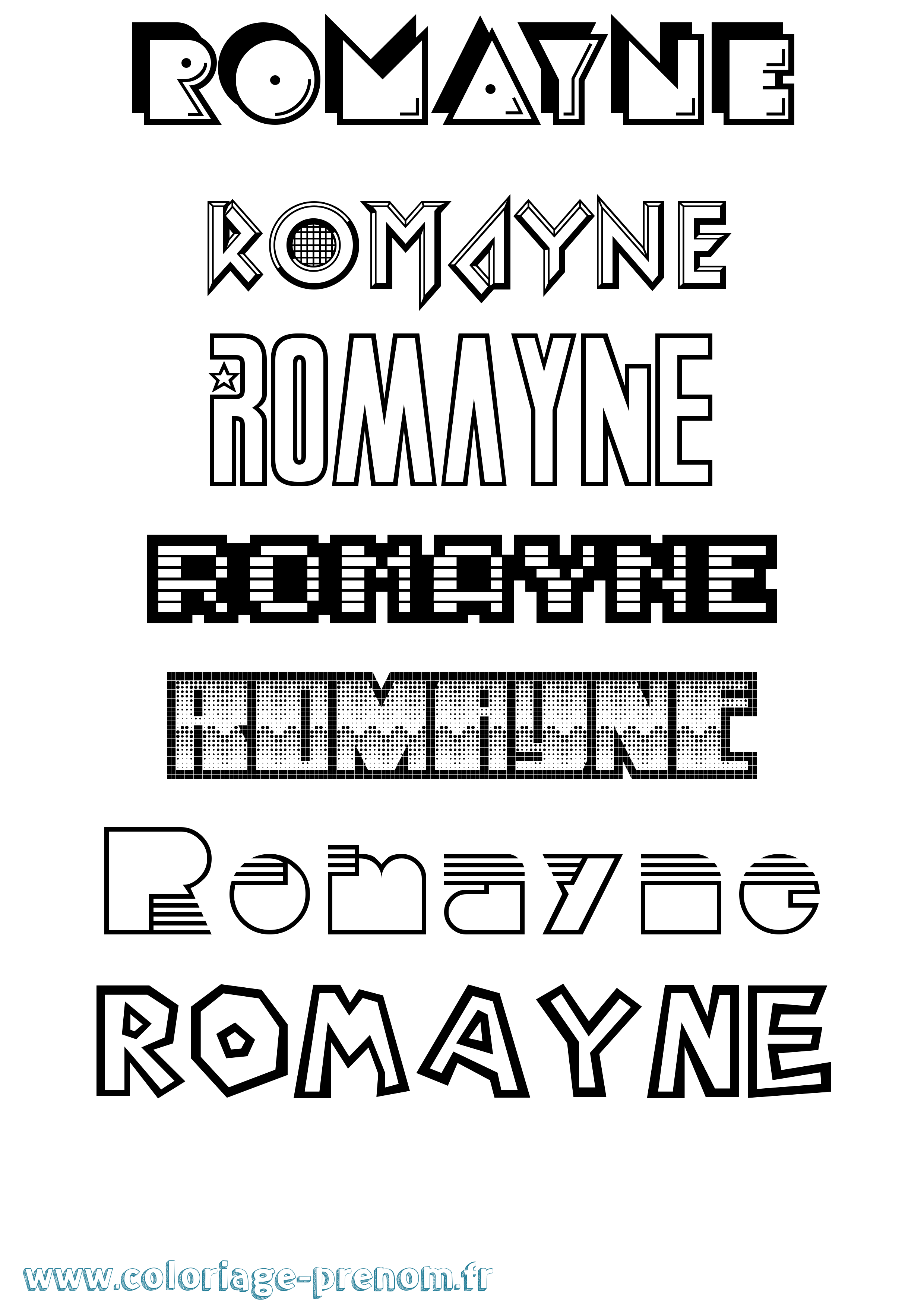 Coloriage Romayne Jeux Vidéos Coloriage prénom Romayne Jeux Vidéos