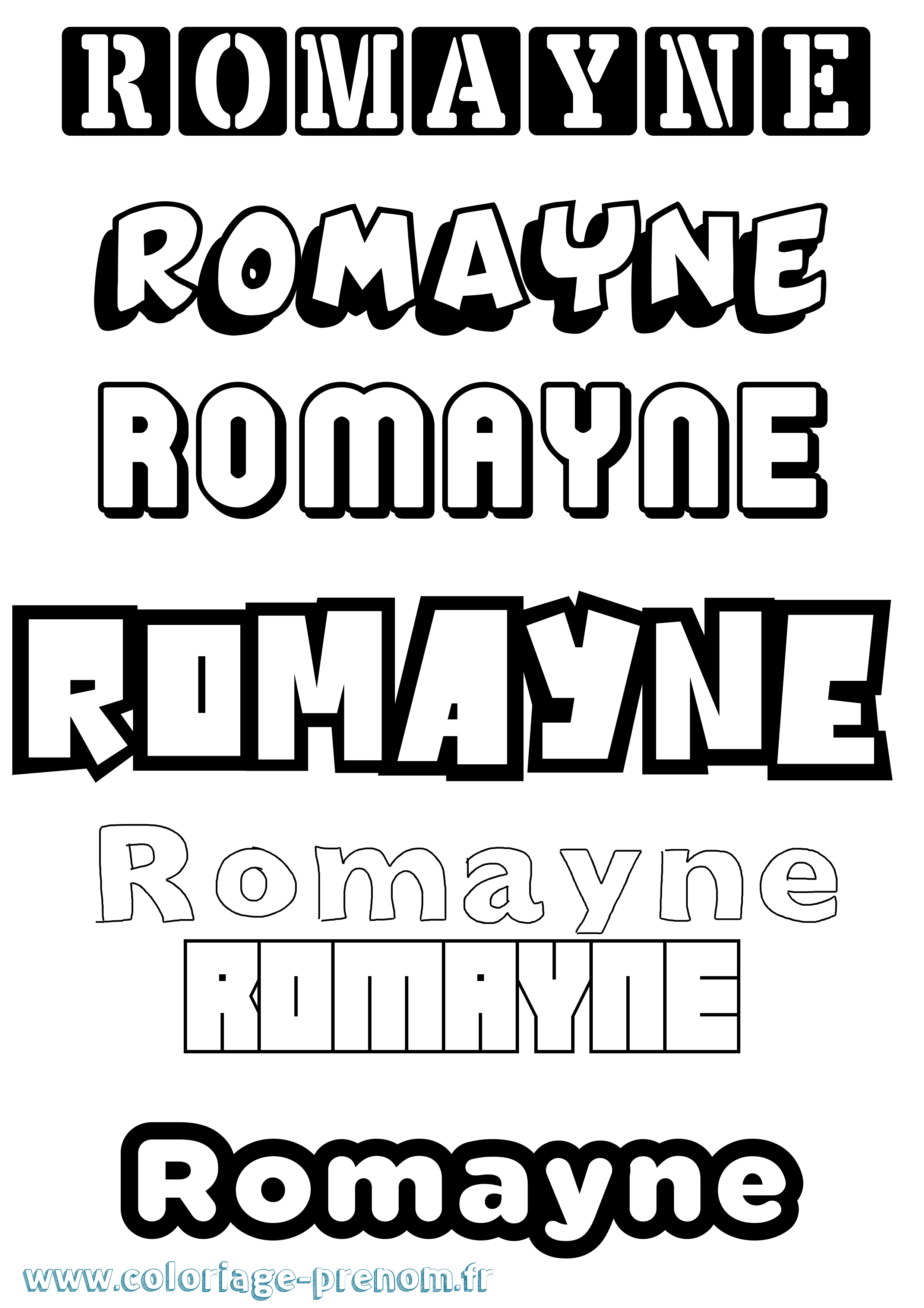 Coloriage Romayne Simple Coloriage prénom Romayne Simple