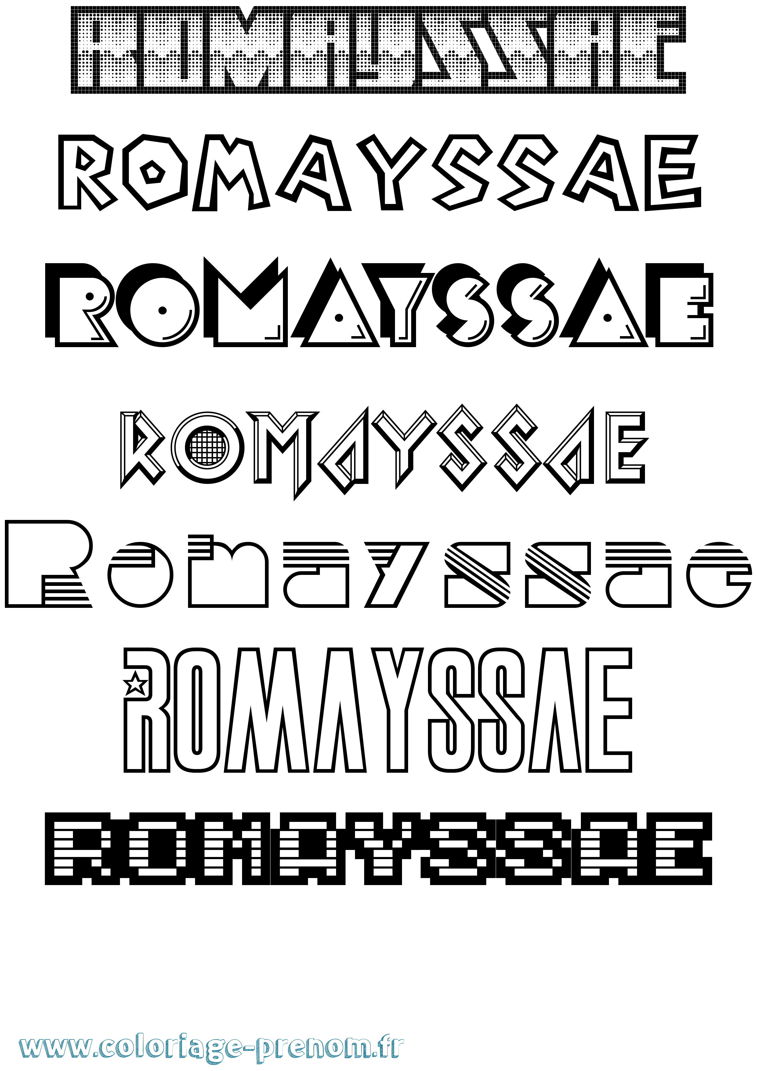 Coloriage Romayssae Jeux Vidéos Coloriage prénom Romayssae Jeux Vidéos