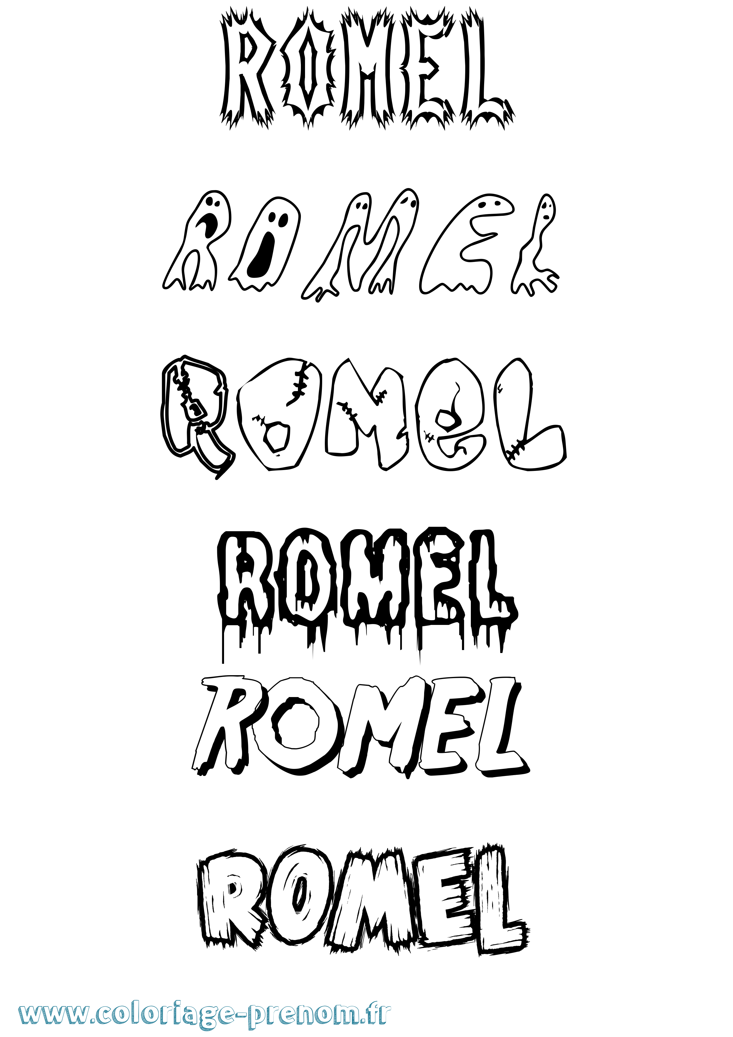 Coloriage Romel Frisson Coloriage prénom Romel Frisson