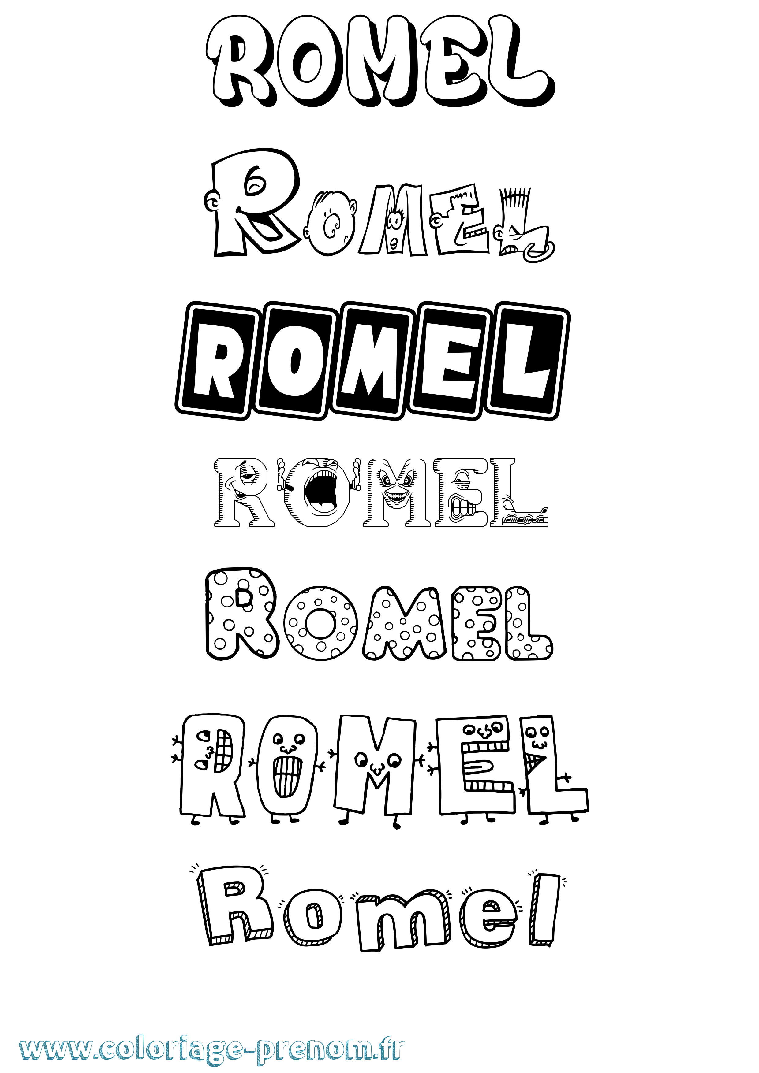 Coloriage Romel Fun Coloriage prénom Romel Fun