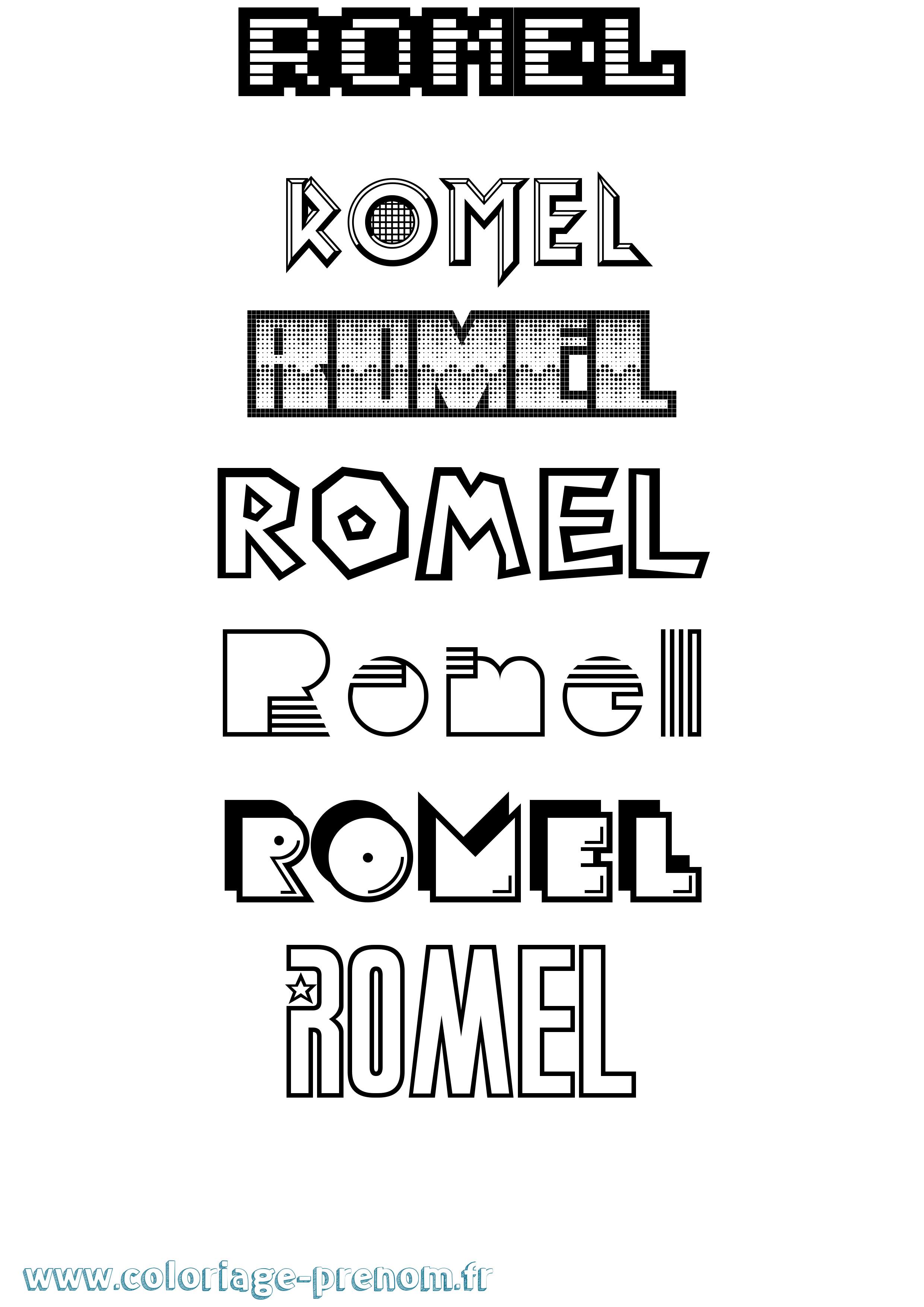 Coloriage Romel Jeux Vidéos Coloriage prénom Romel Jeux Vidéos
