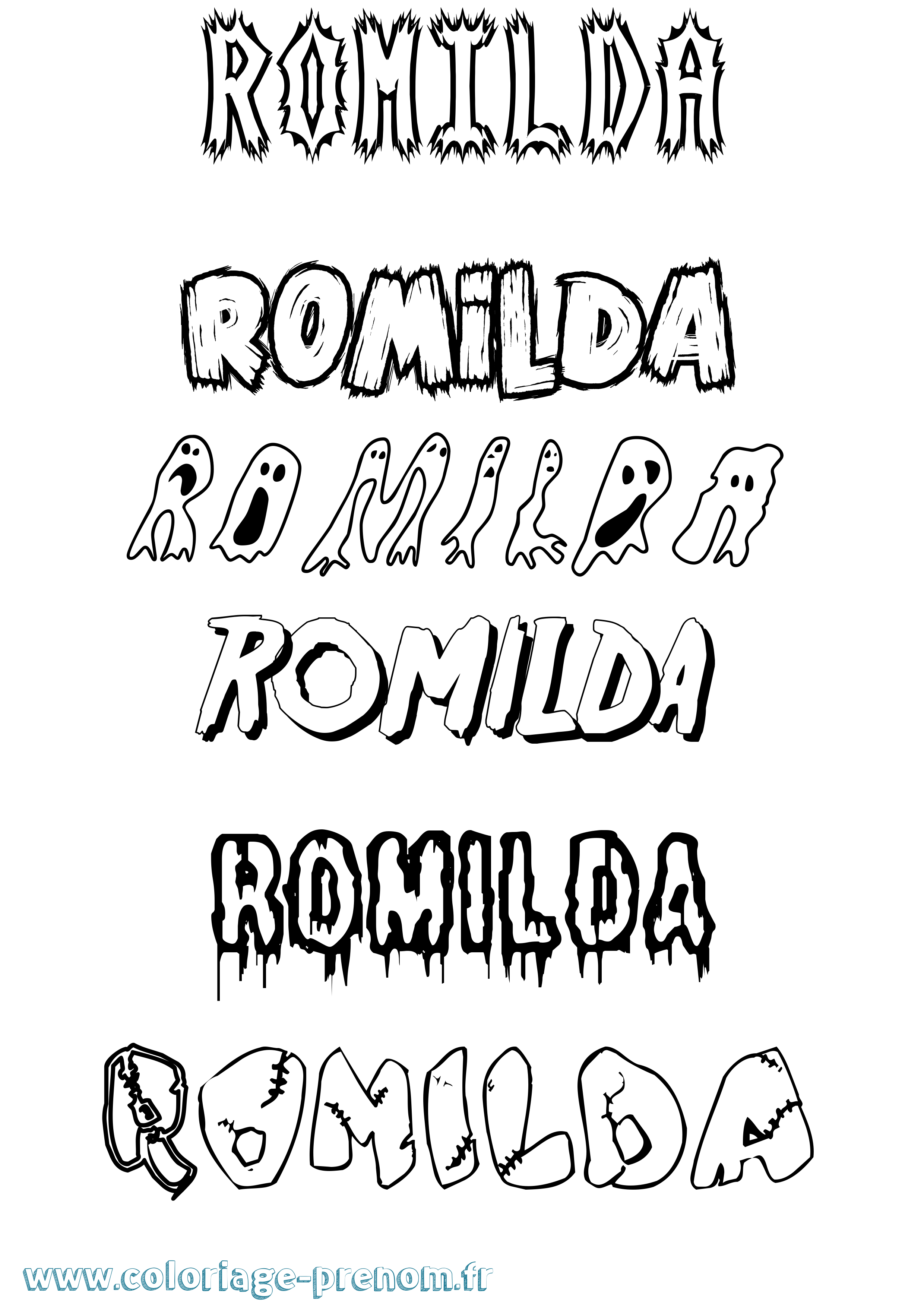 Coloriage Romilda Frisson Coloriage prénom Romilda Frisson