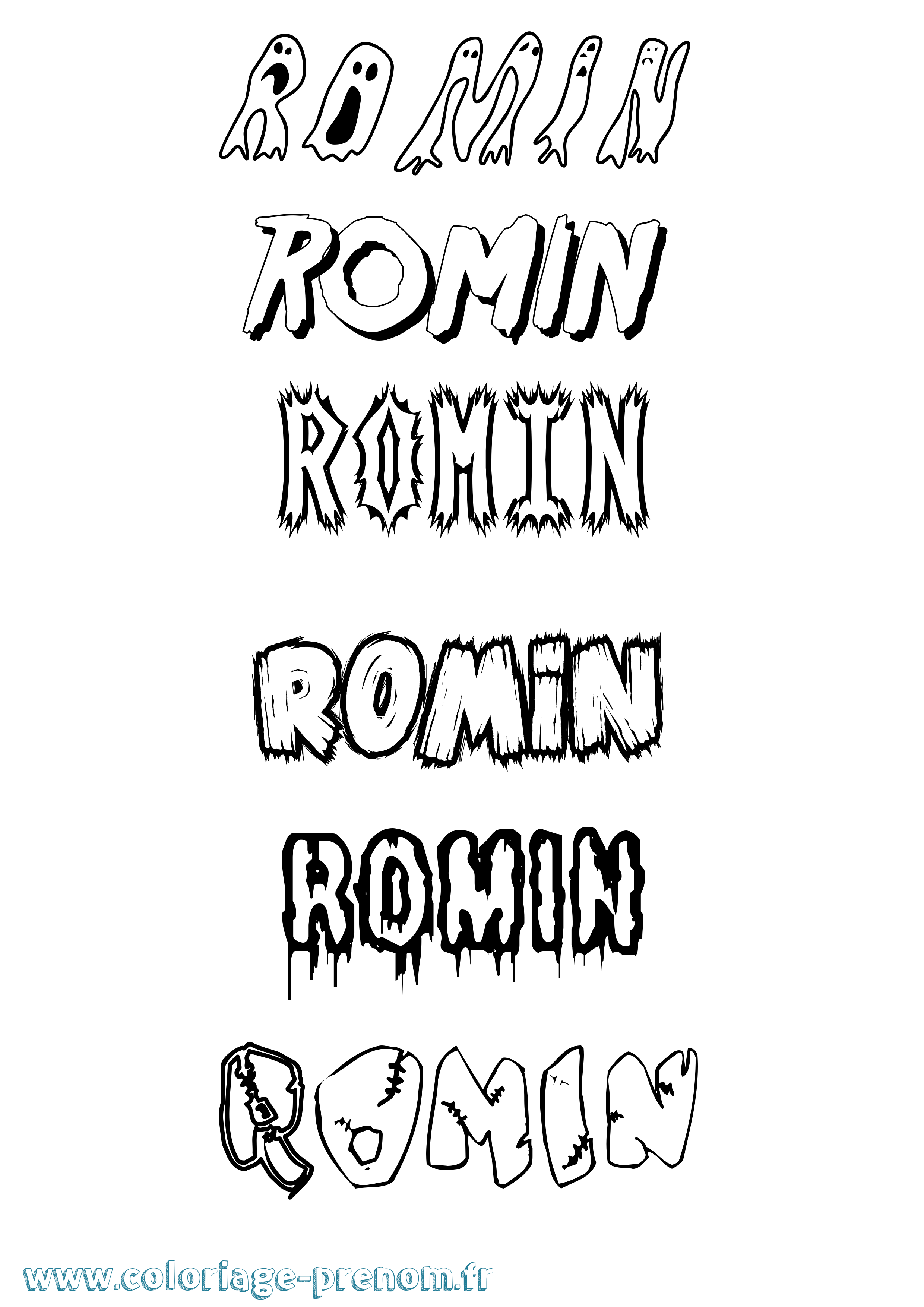 Coloriage Romin Frisson Coloriage prénom Romin Frisson