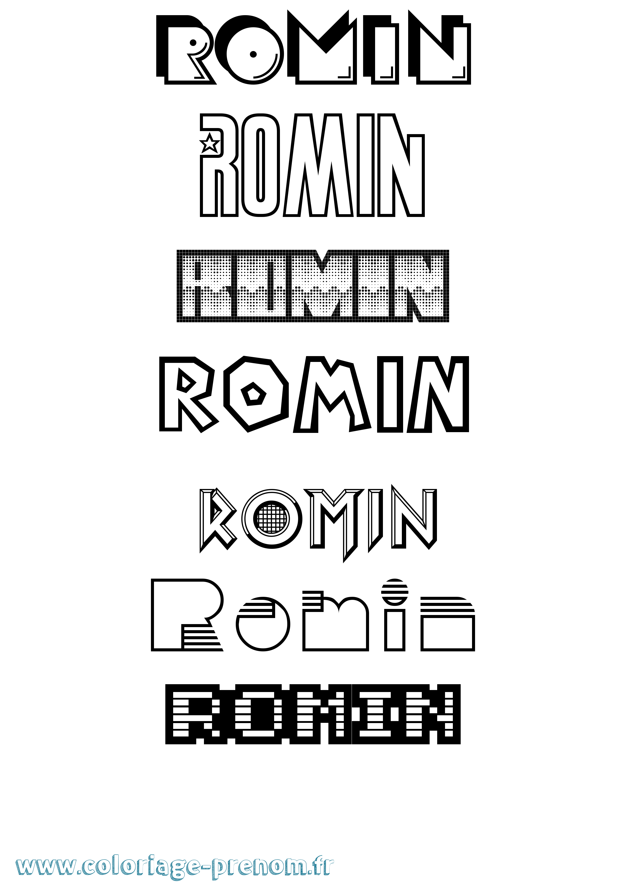 Coloriage Romin Jeux Vidéos Coloriage prénom Romin Jeux Vidéos