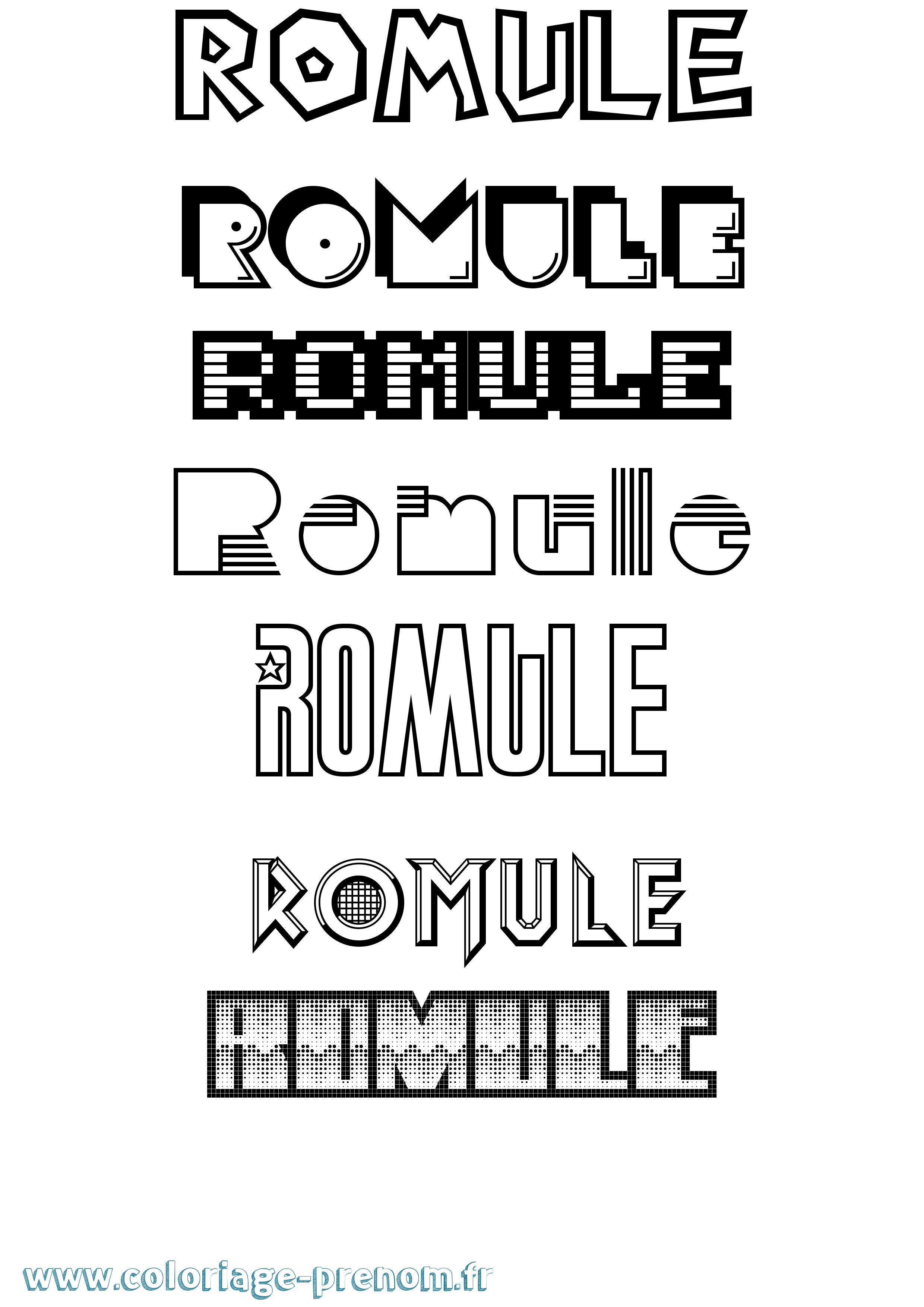 Coloriage Romule Jeux Vidéos Coloriage prénom Romule Jeux Vidéos