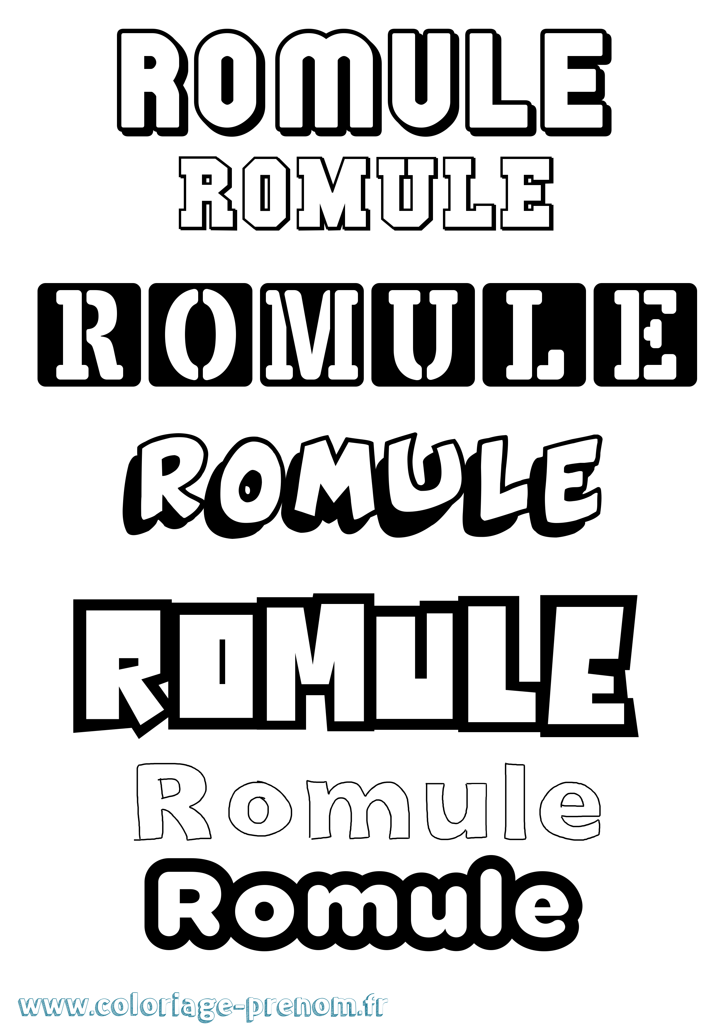 Coloriage Romule Simple Coloriage prénom Romule Simple