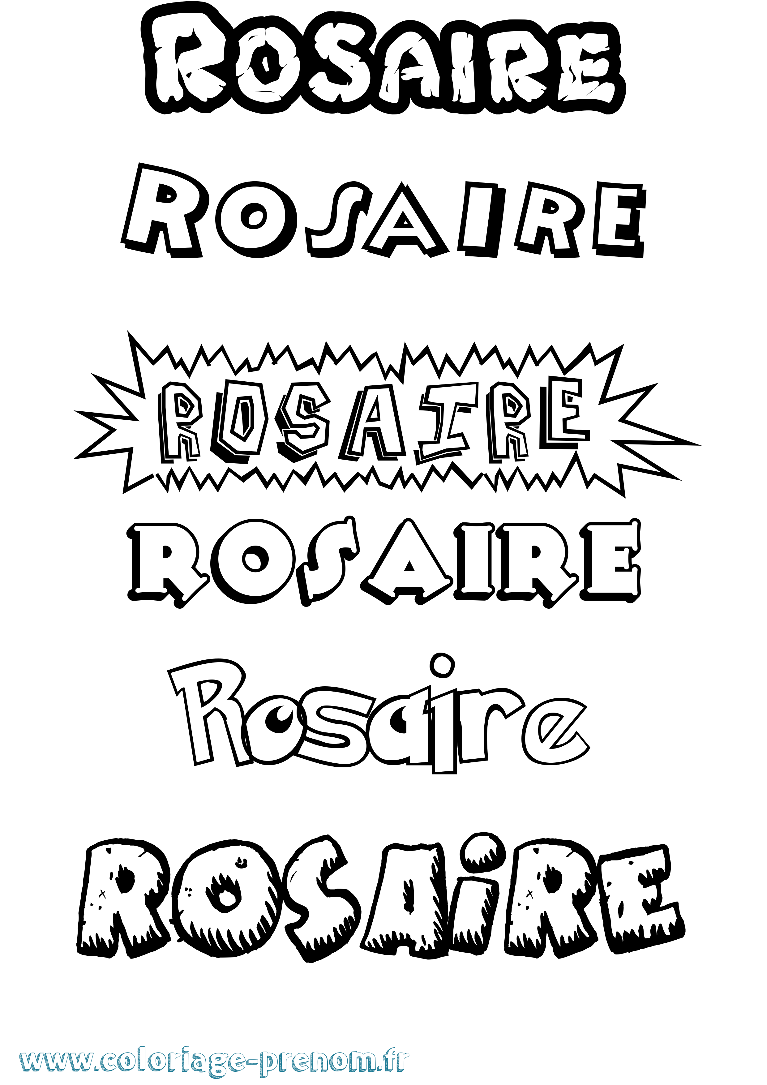 Coloriage Rosaire Dessin Animé Coloriage prénom Rosaire Dessin Animé