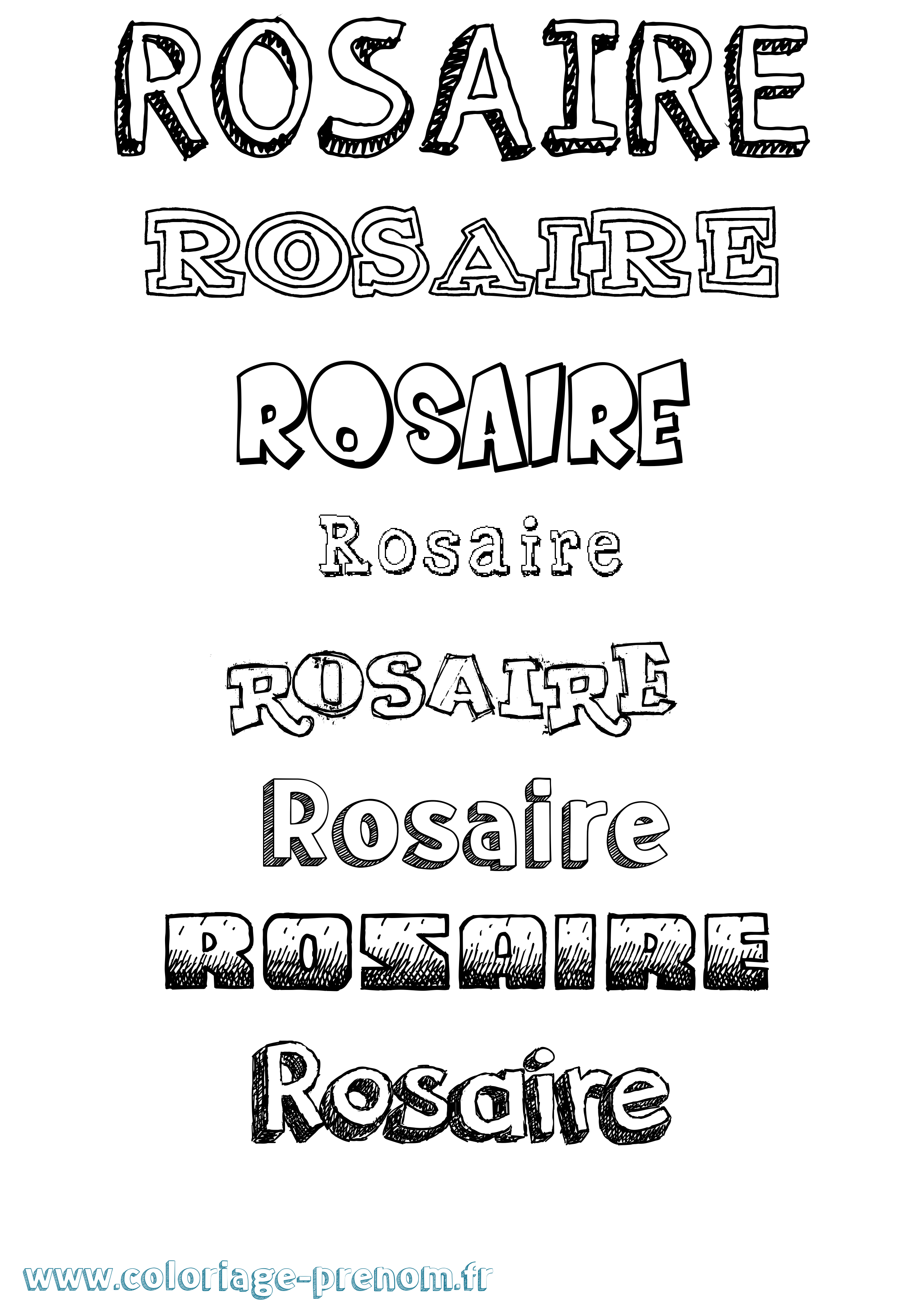 Coloriage Rosaire Dessiné Coloriage prénom Rosaire Dessiné