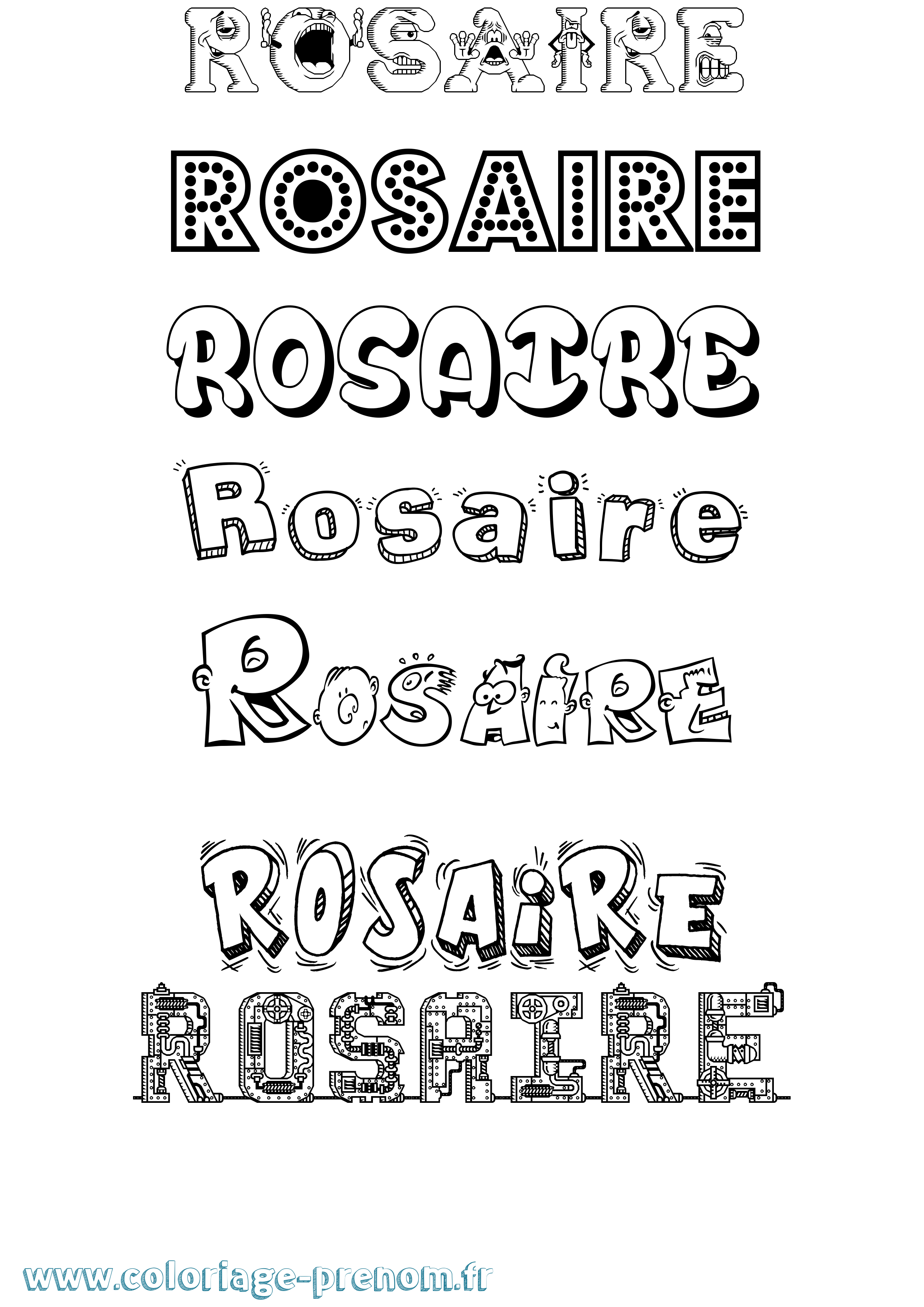 Coloriage Rosaire Fun Coloriage prénom Rosaire Fun