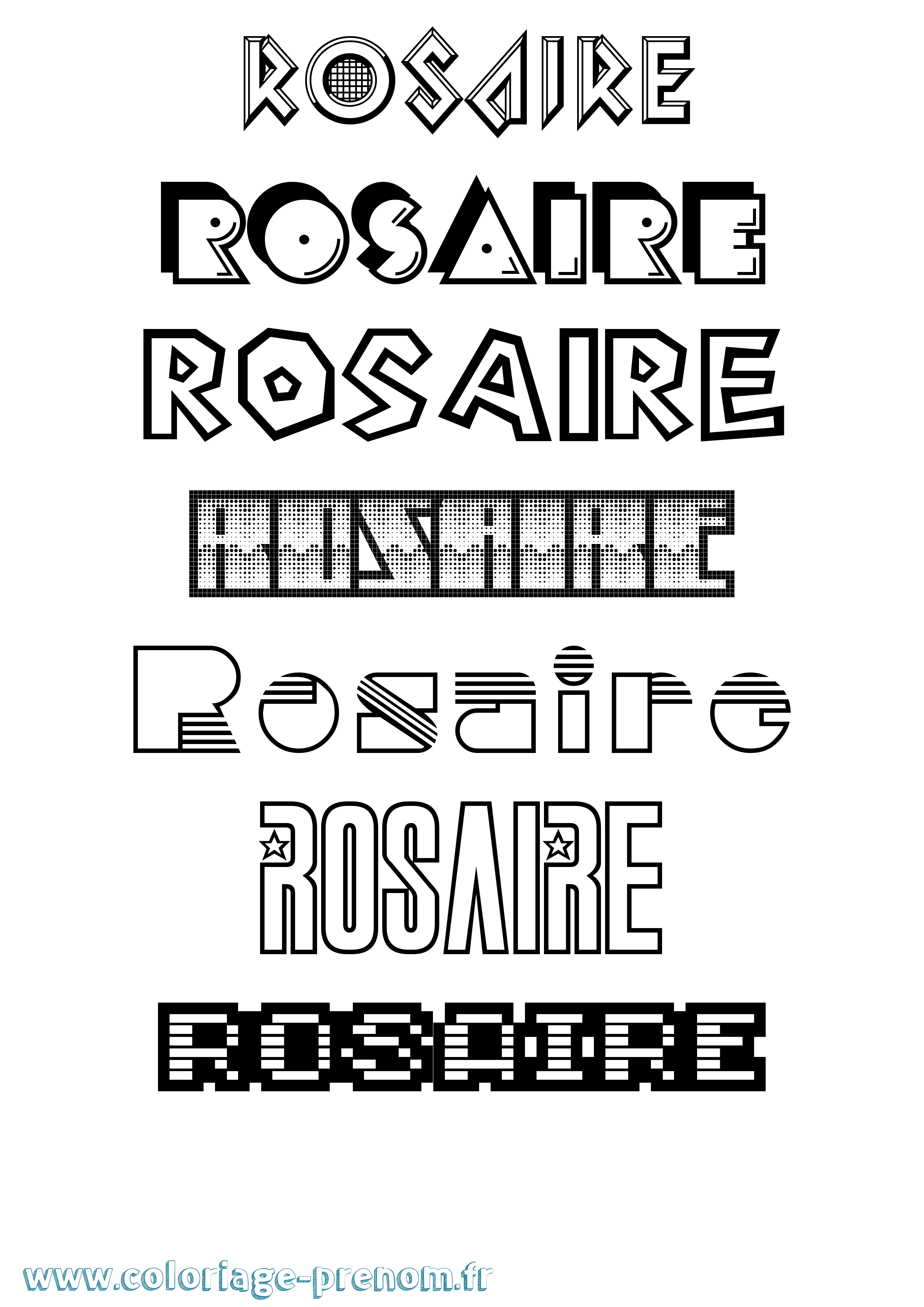 Coloriage Rosaire Jeux Vidéos Coloriage prénom Rosaire Jeux Vidéos