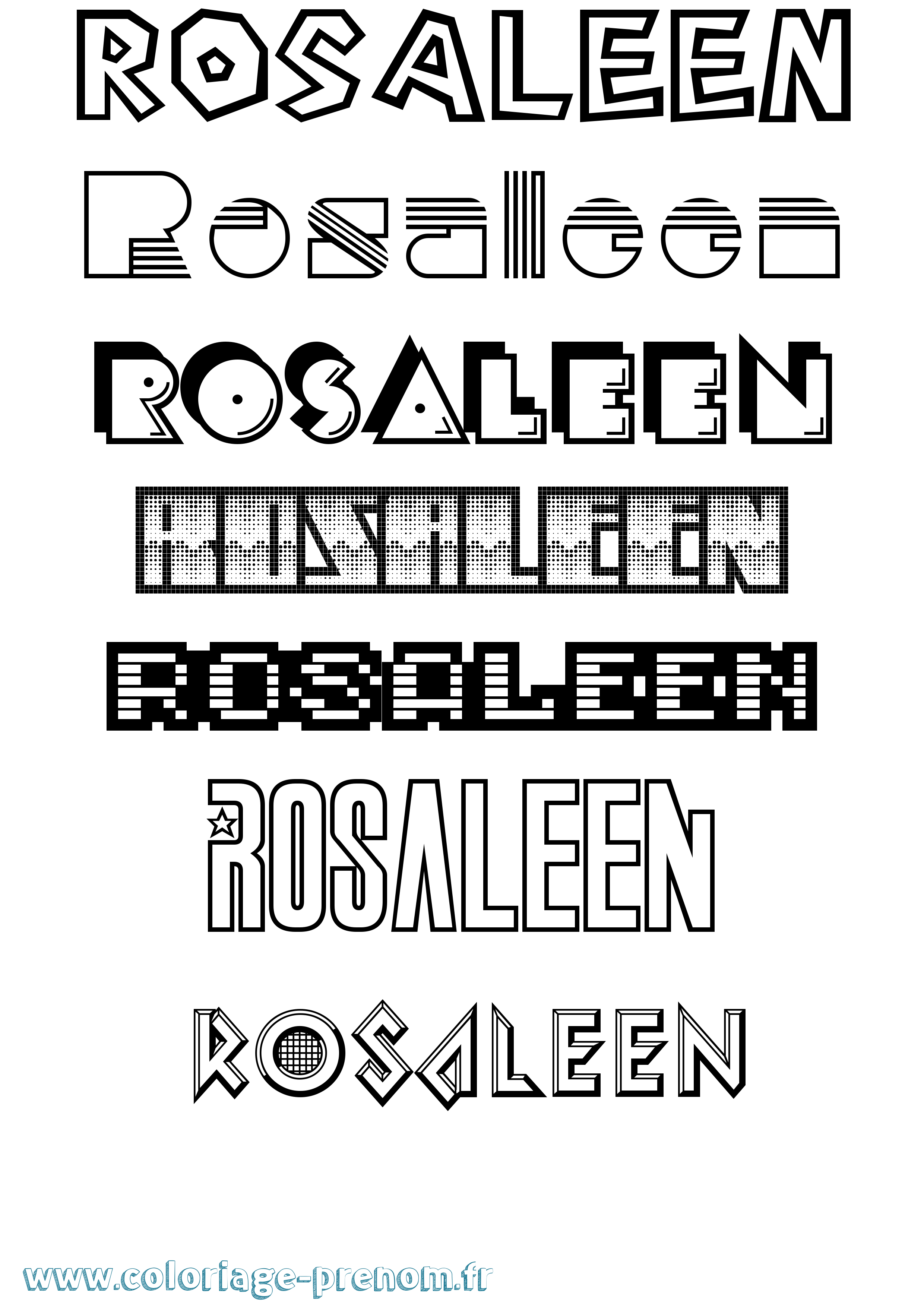 Coloriage Rosaleen Jeux Vidéos Coloriage prénom Rosaleen Jeux Vidéos