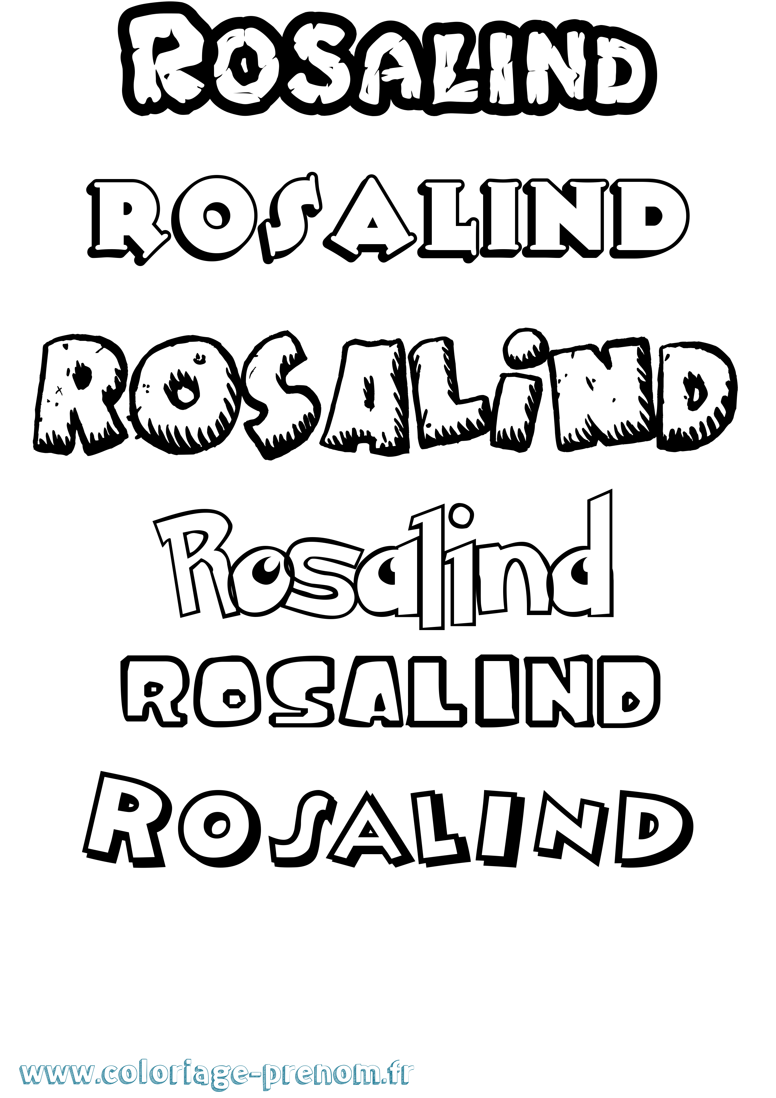 Coloriage Rosalind Dessin Animé Coloriage prénom Rosalind Dessin Animé