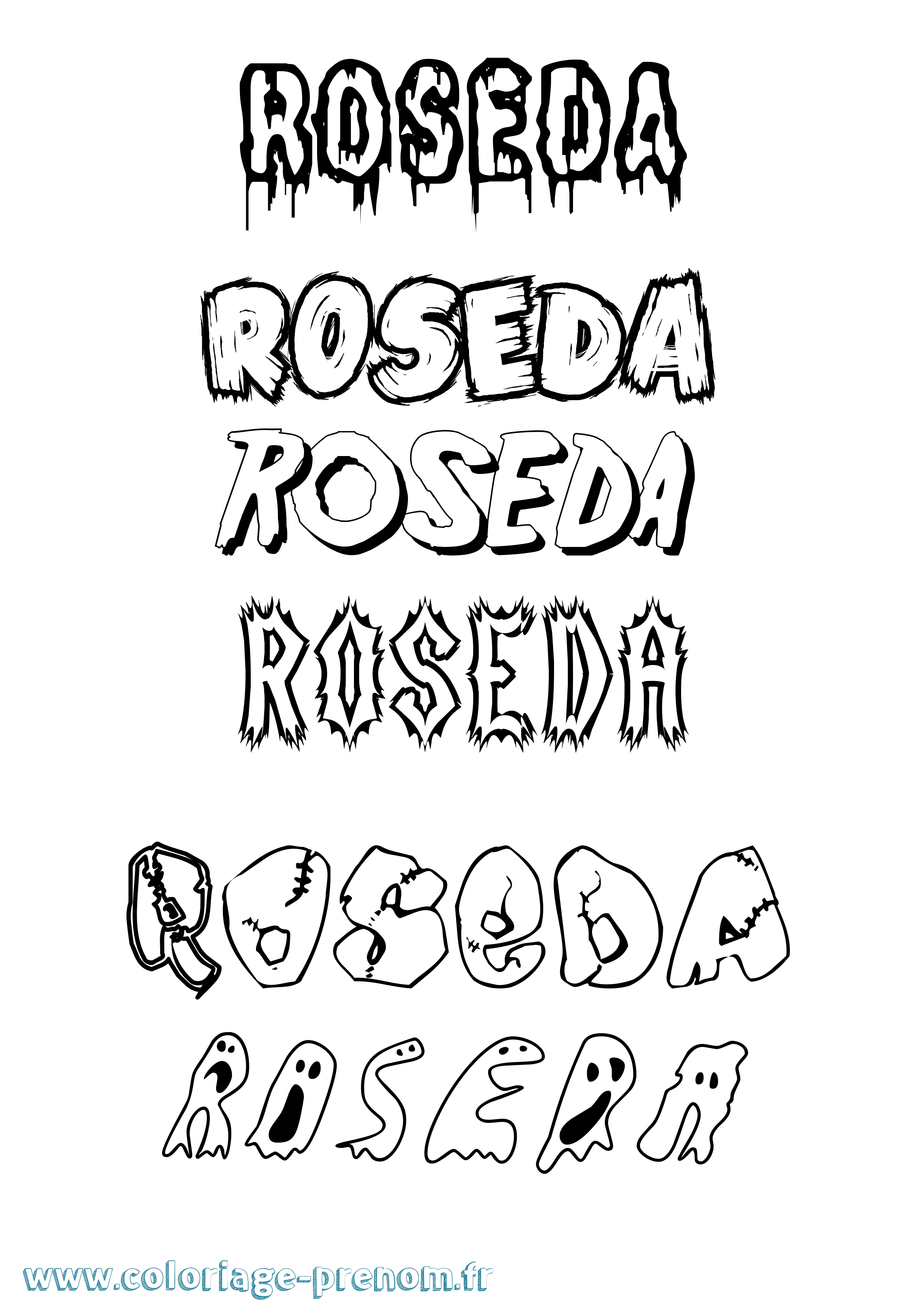 Coloriage Roseda Frisson Coloriage prénom Roseda Frisson