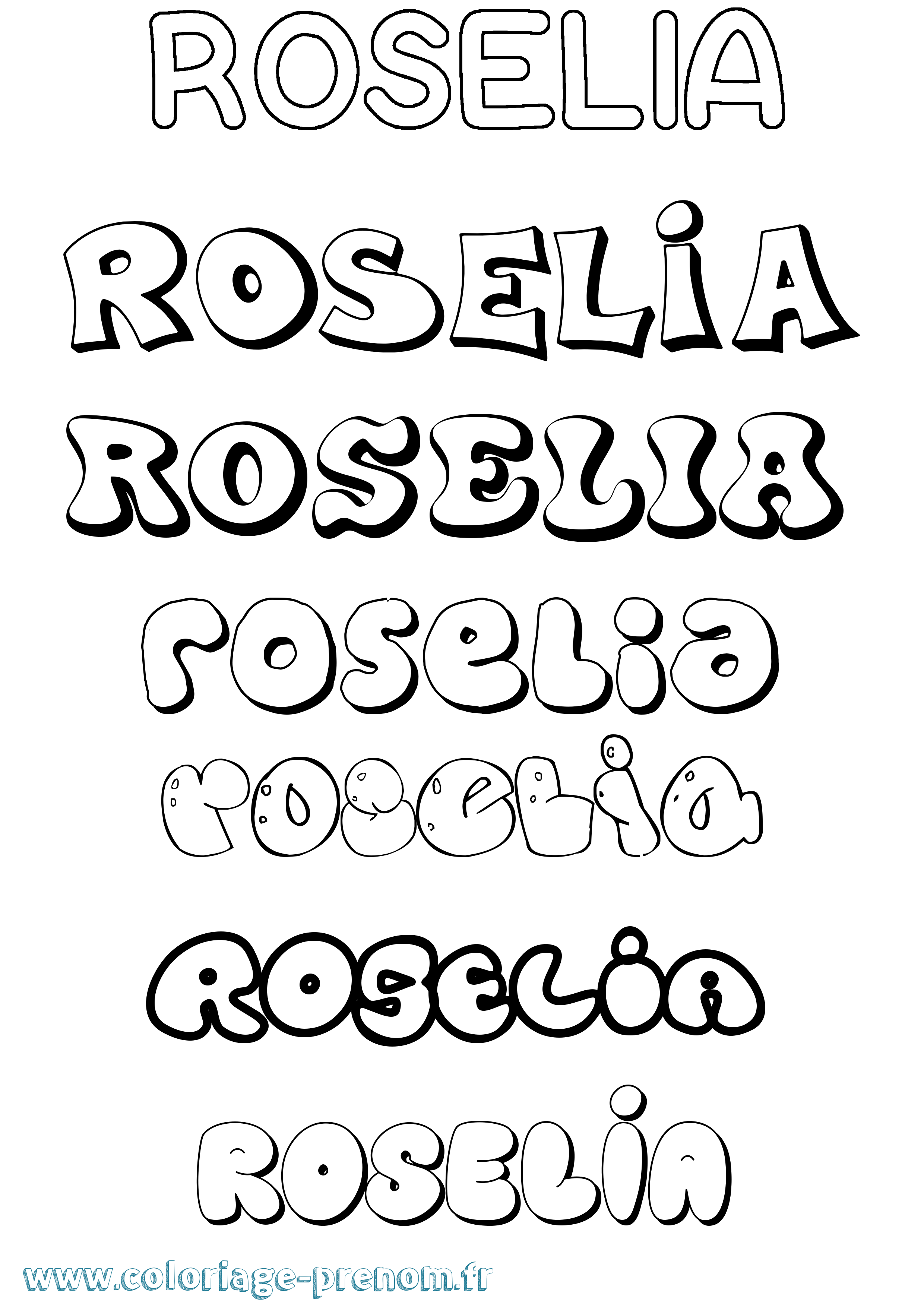 Coloriage Roselia Bubble Coloriage prénom Roselia Bubble