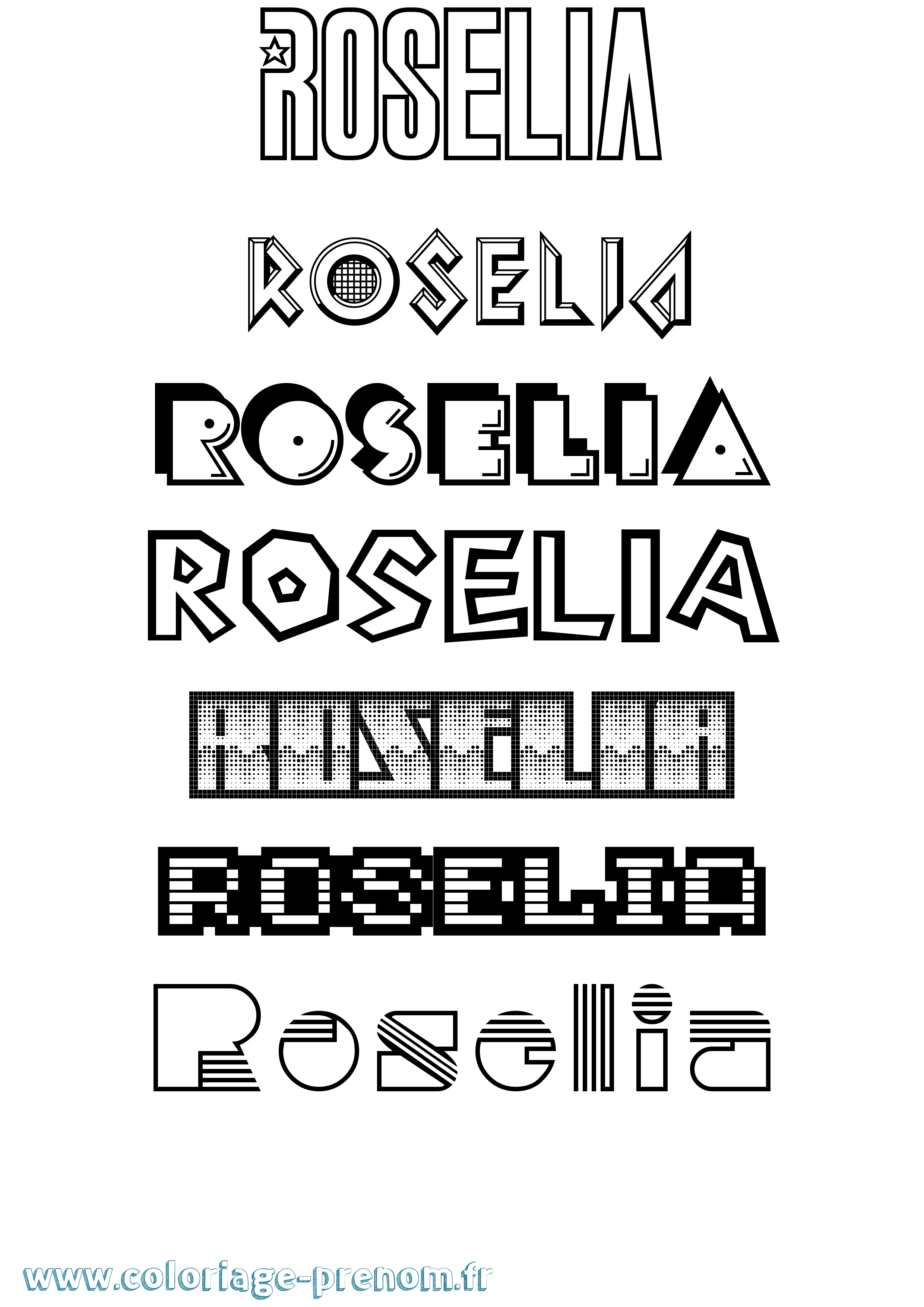 Coloriage Roselia Jeux Vidéos Coloriage prénom Roselia Jeux Vidéos