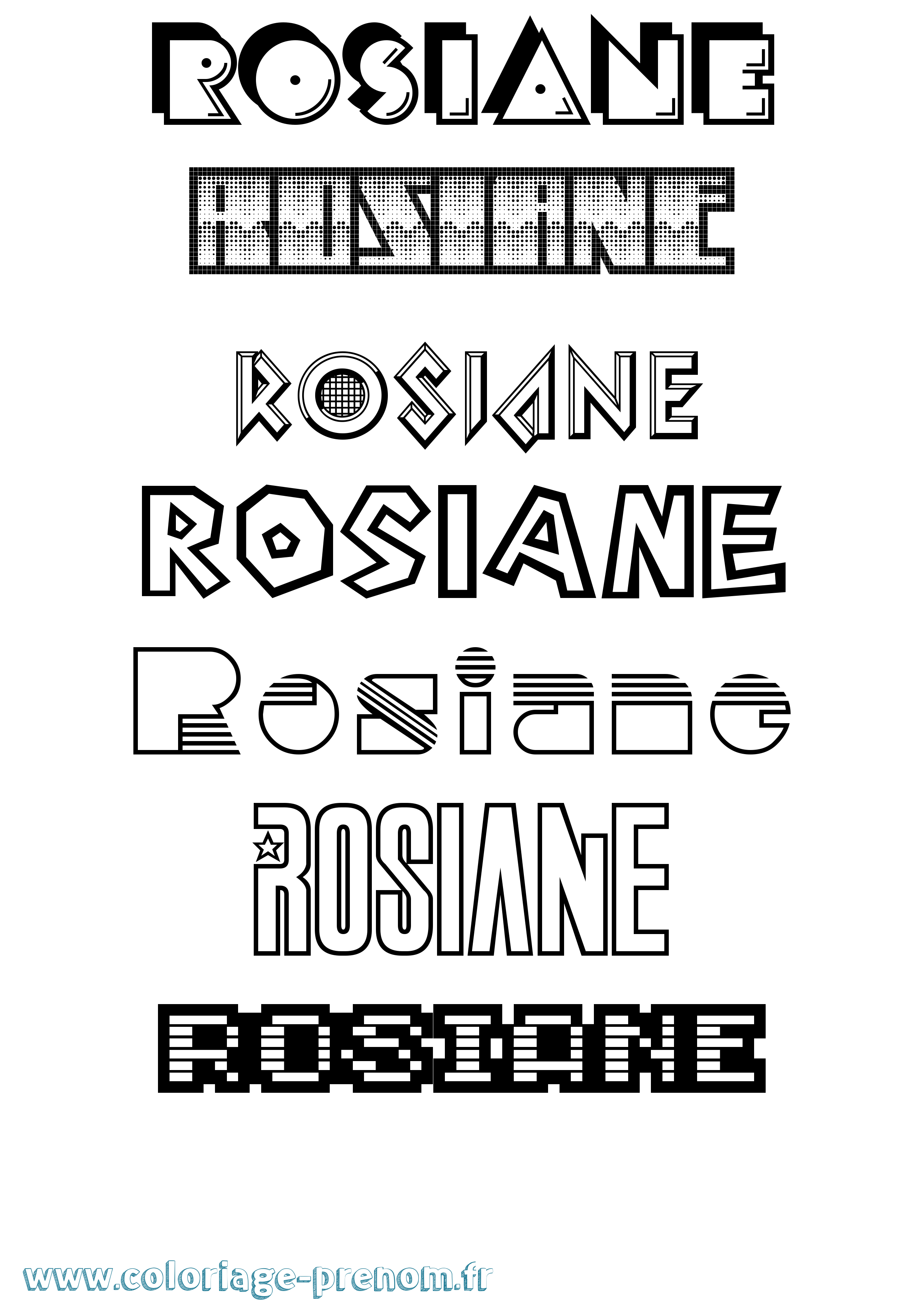 Coloriage Rosiane Jeux Vidéos Coloriage prénom Rosiane Jeux Vidéos