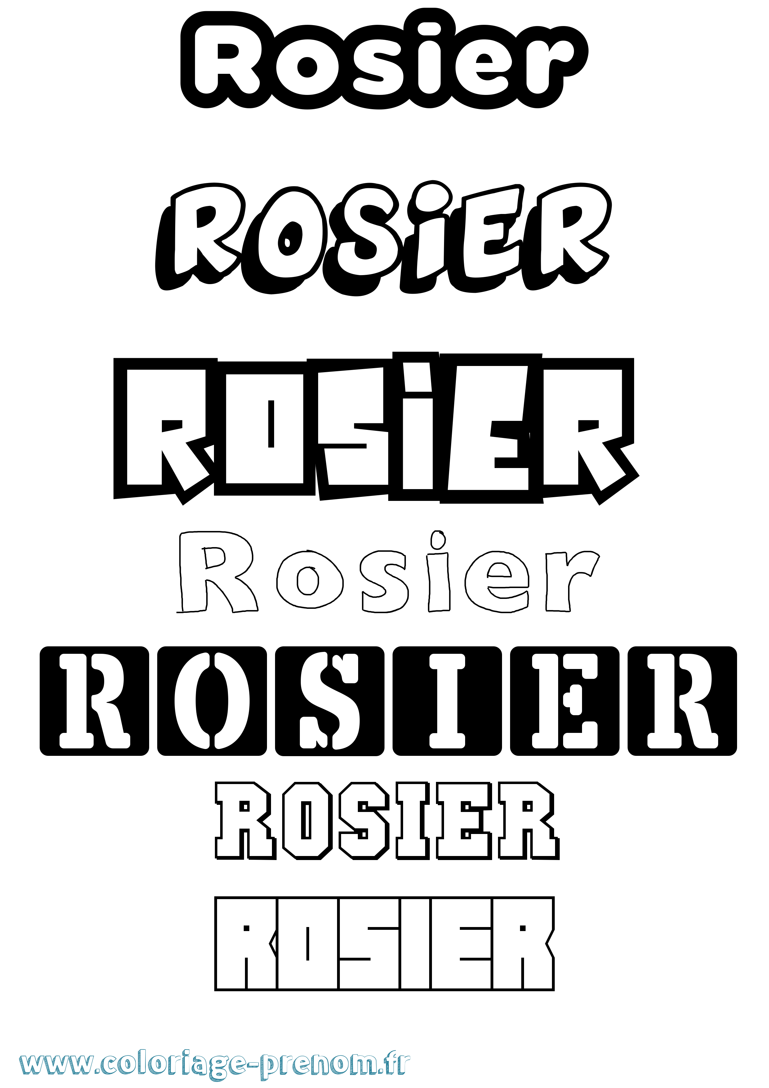 Coloriage Rosier Simple Coloriage prénom Rosier Simple