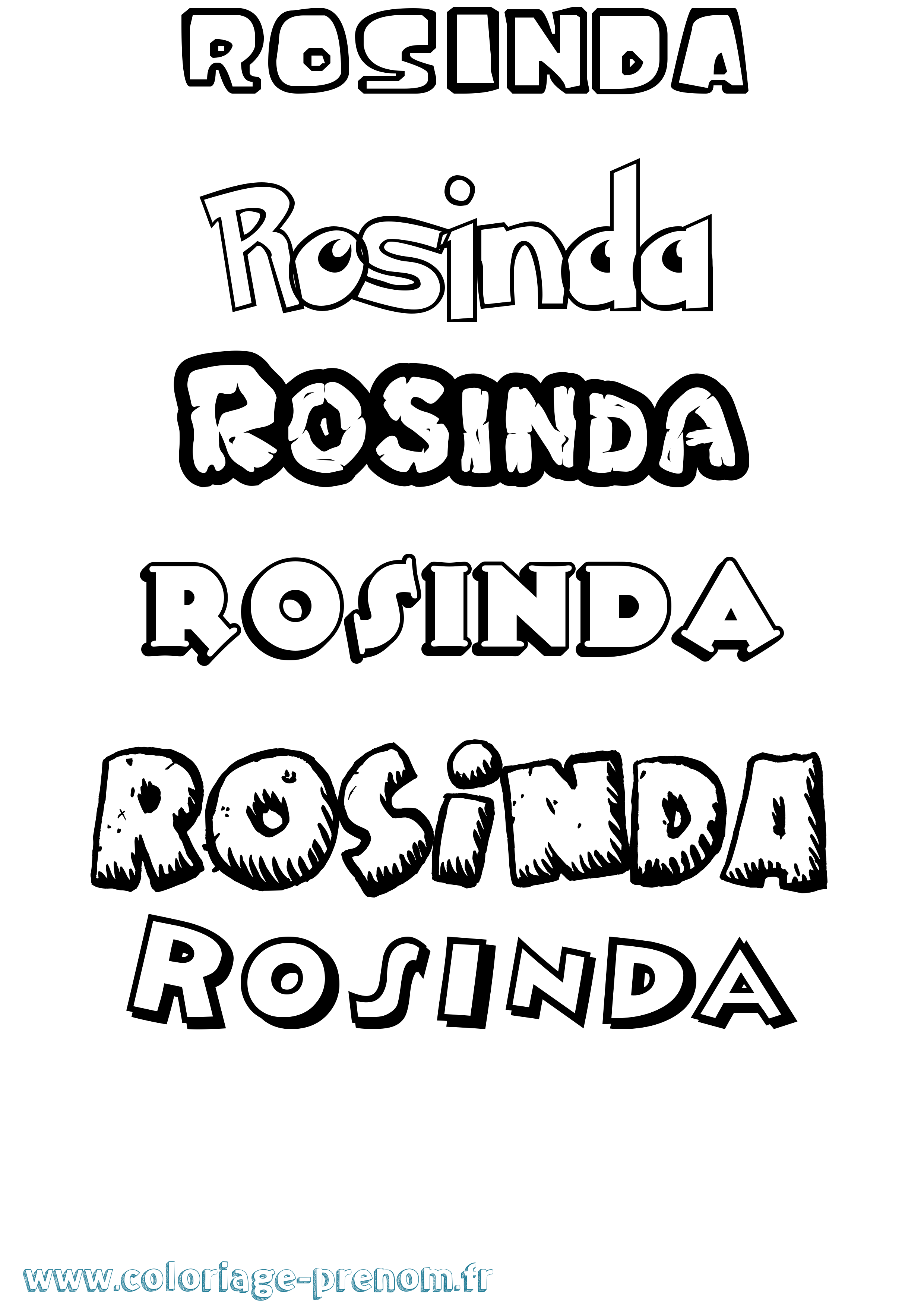 Coloriage Rosinda Dessin Animé Coloriage prénom Rosinda Dessin Animé
