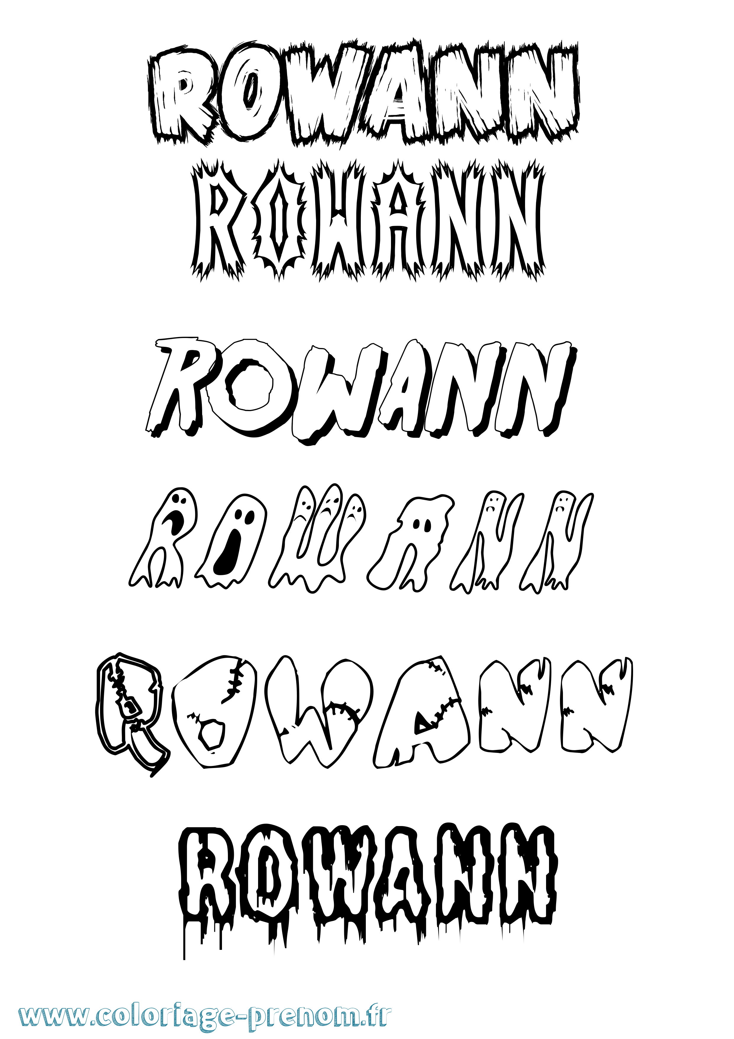 Coloriage Rowann Frisson Coloriage prénom Rowann Frisson