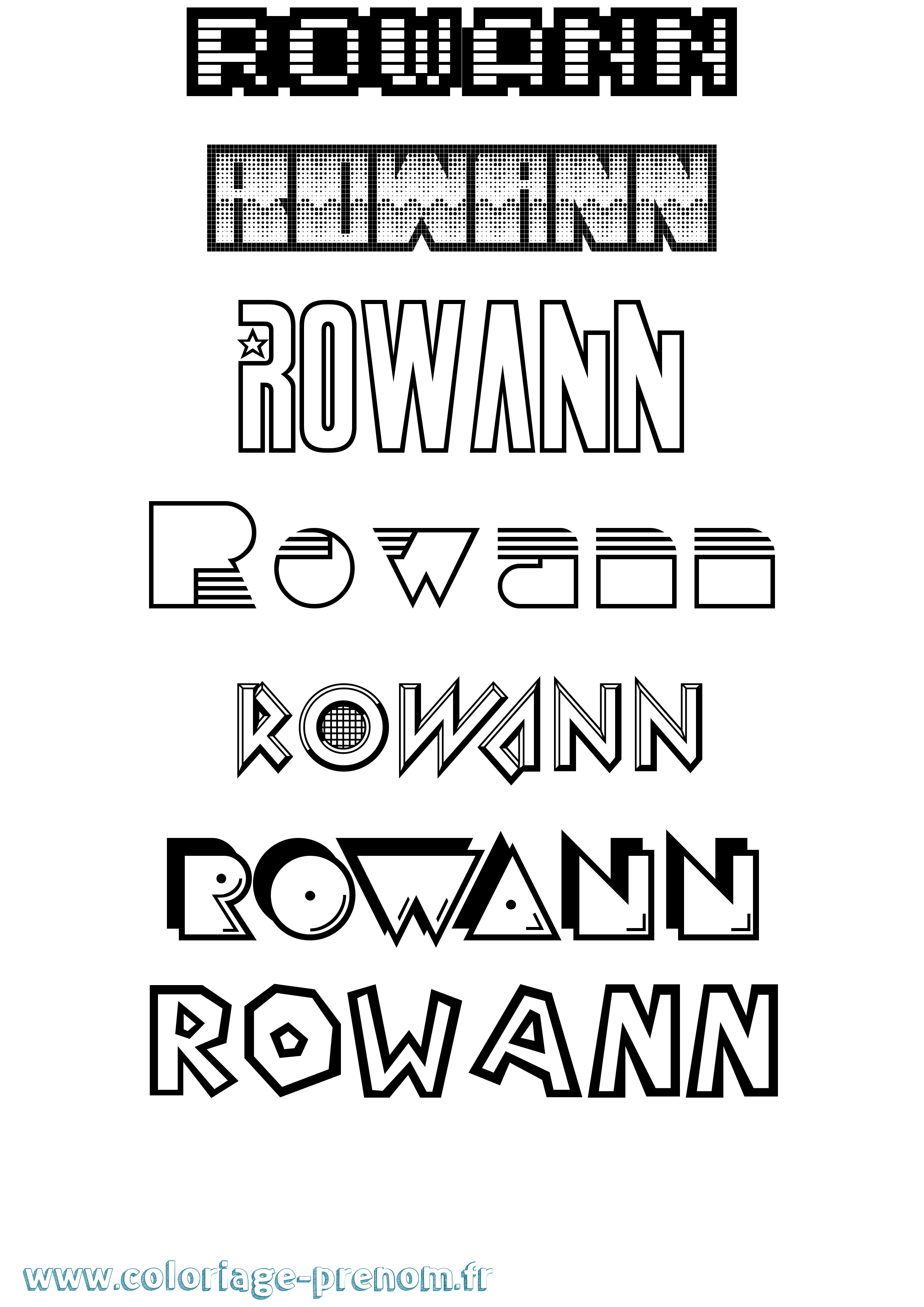 Coloriage Rowann Jeux Vidéos Coloriage prénom Rowann Jeux Vidéos