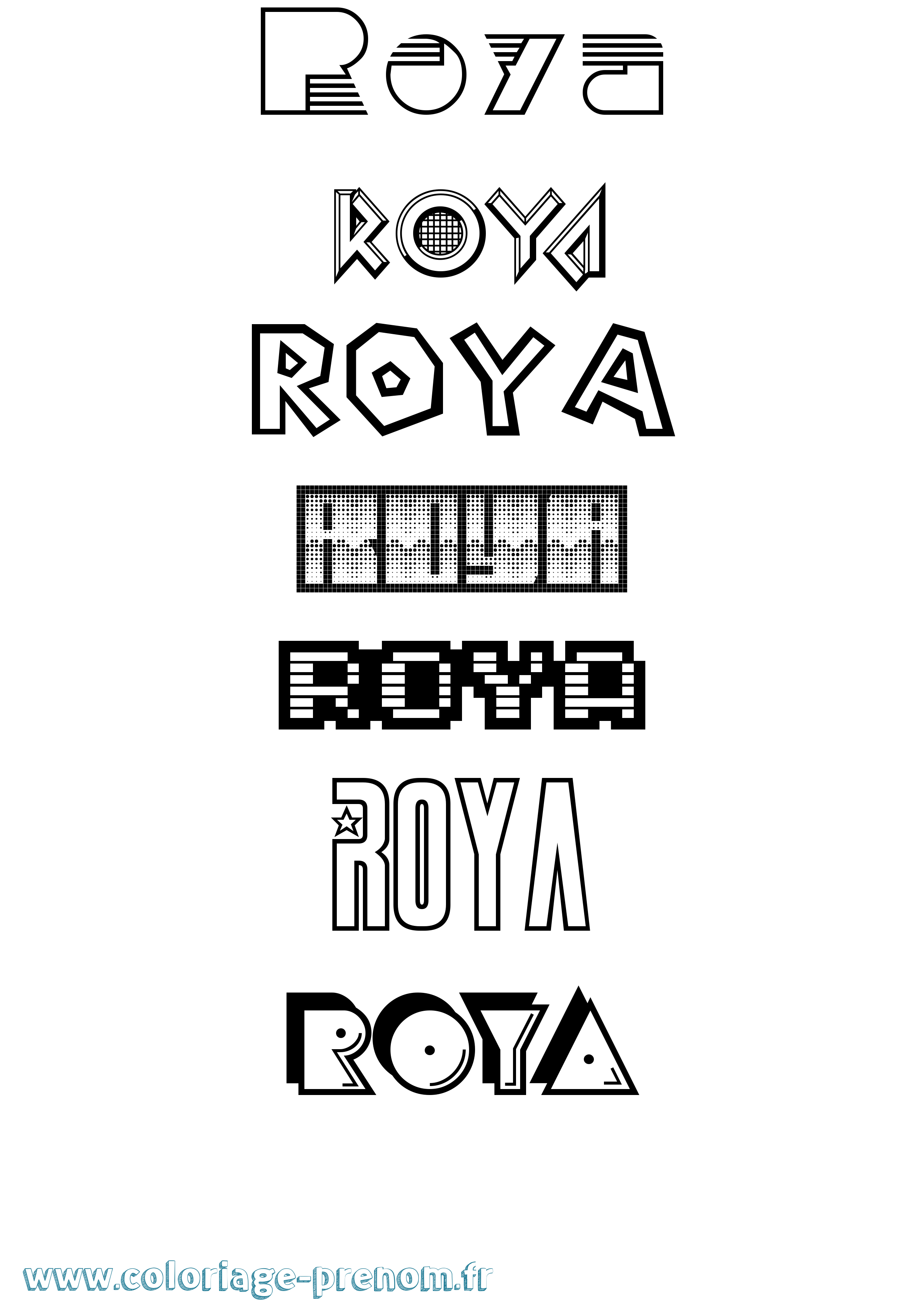 Coloriage Roya Jeux Vidéos Coloriage prénom Roya Jeux Vidéos