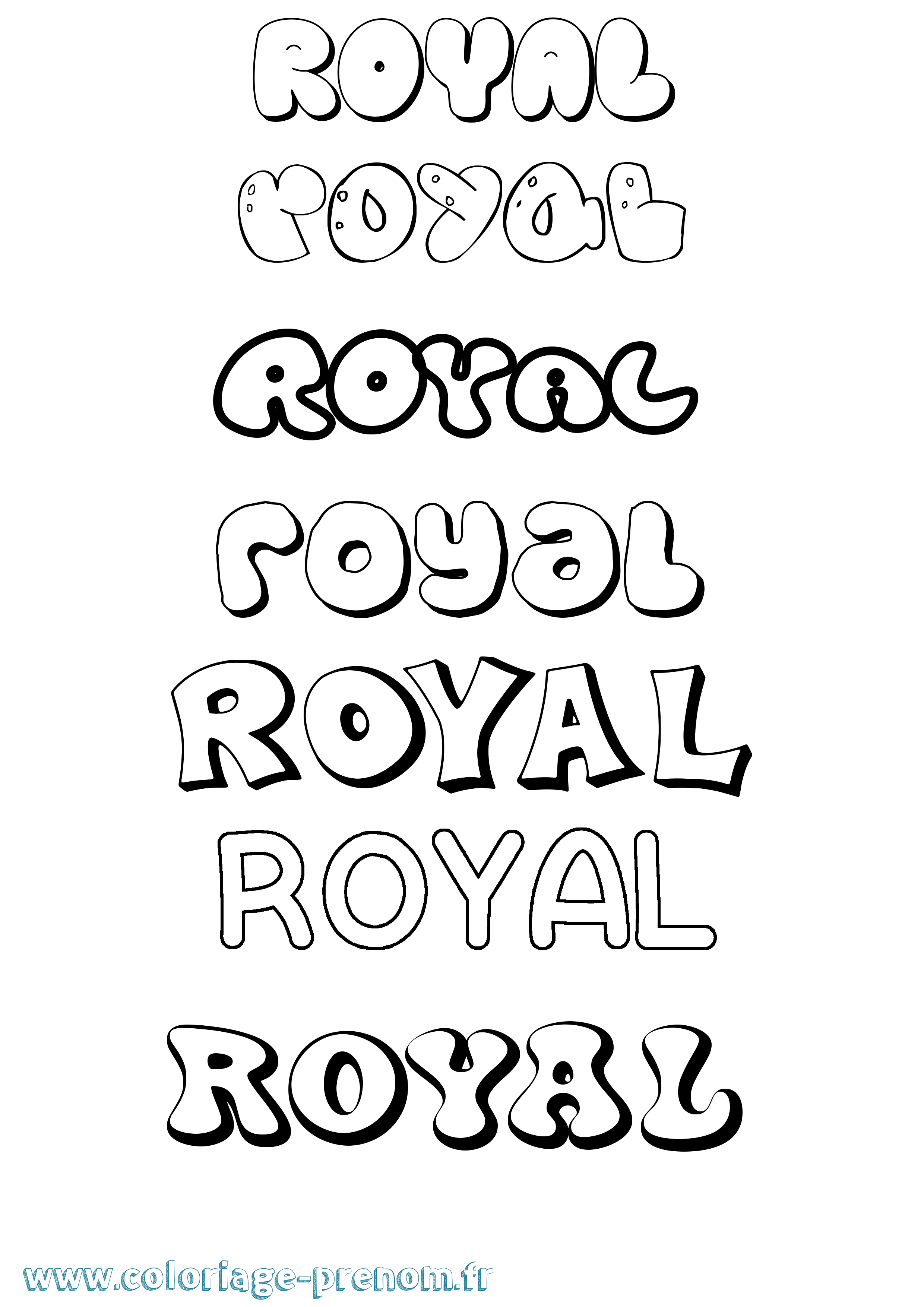 Coloriage Royal Bubble Coloriage prénom Royal Bubble