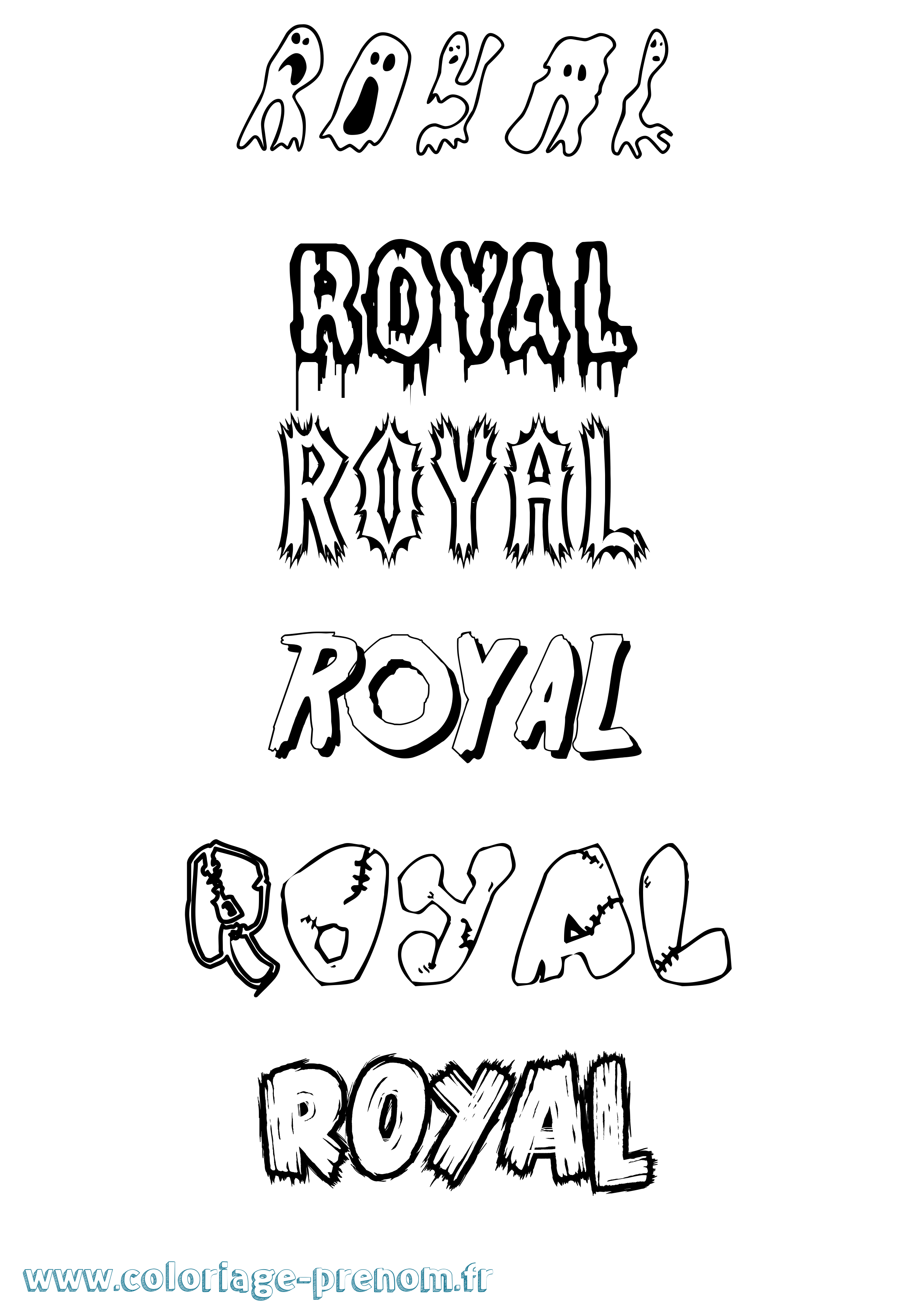 Coloriage Royal Frisson Coloriage prénom Royal Frisson