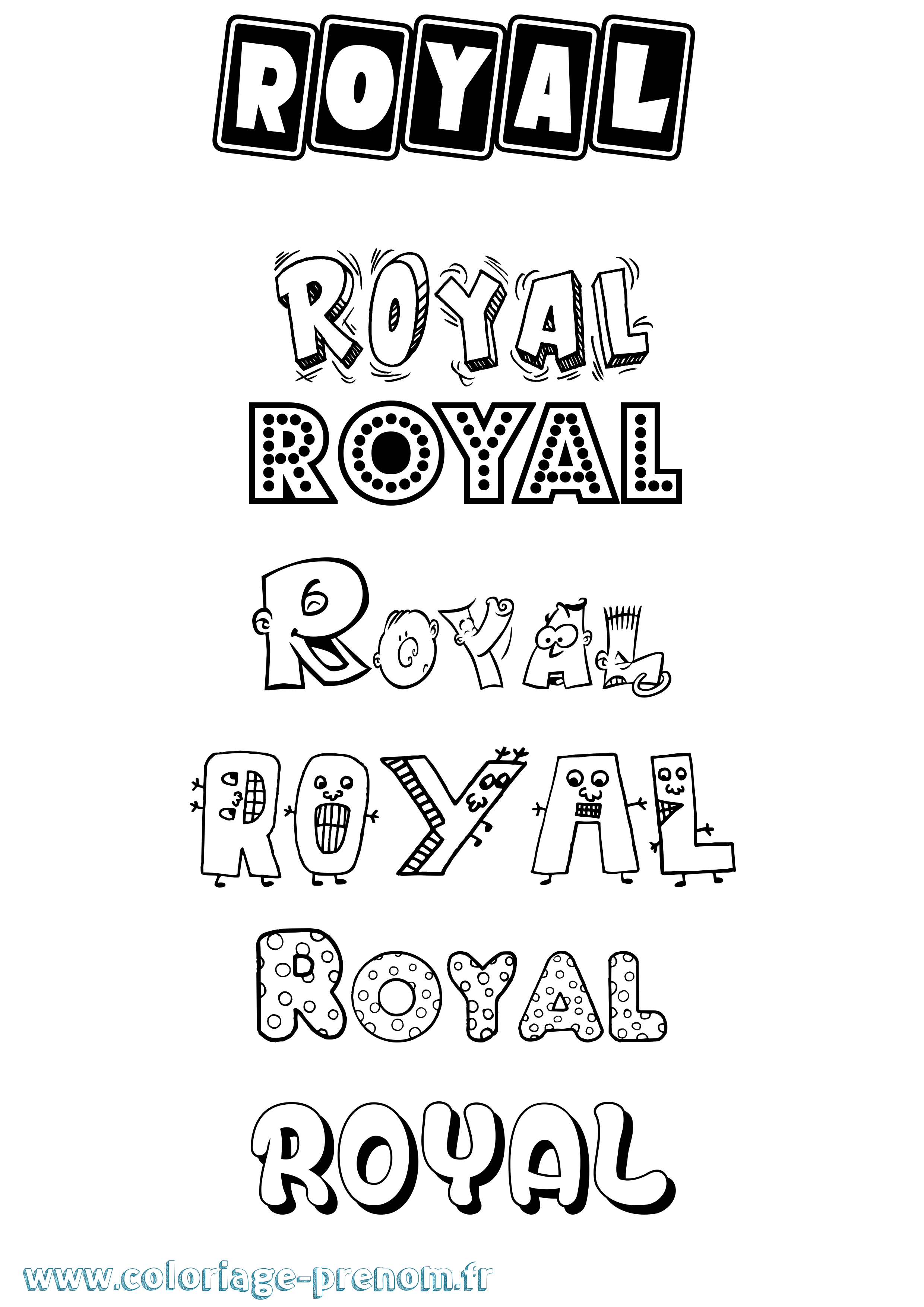 Coloriage Royal Fun Coloriage prénom Royal Fun