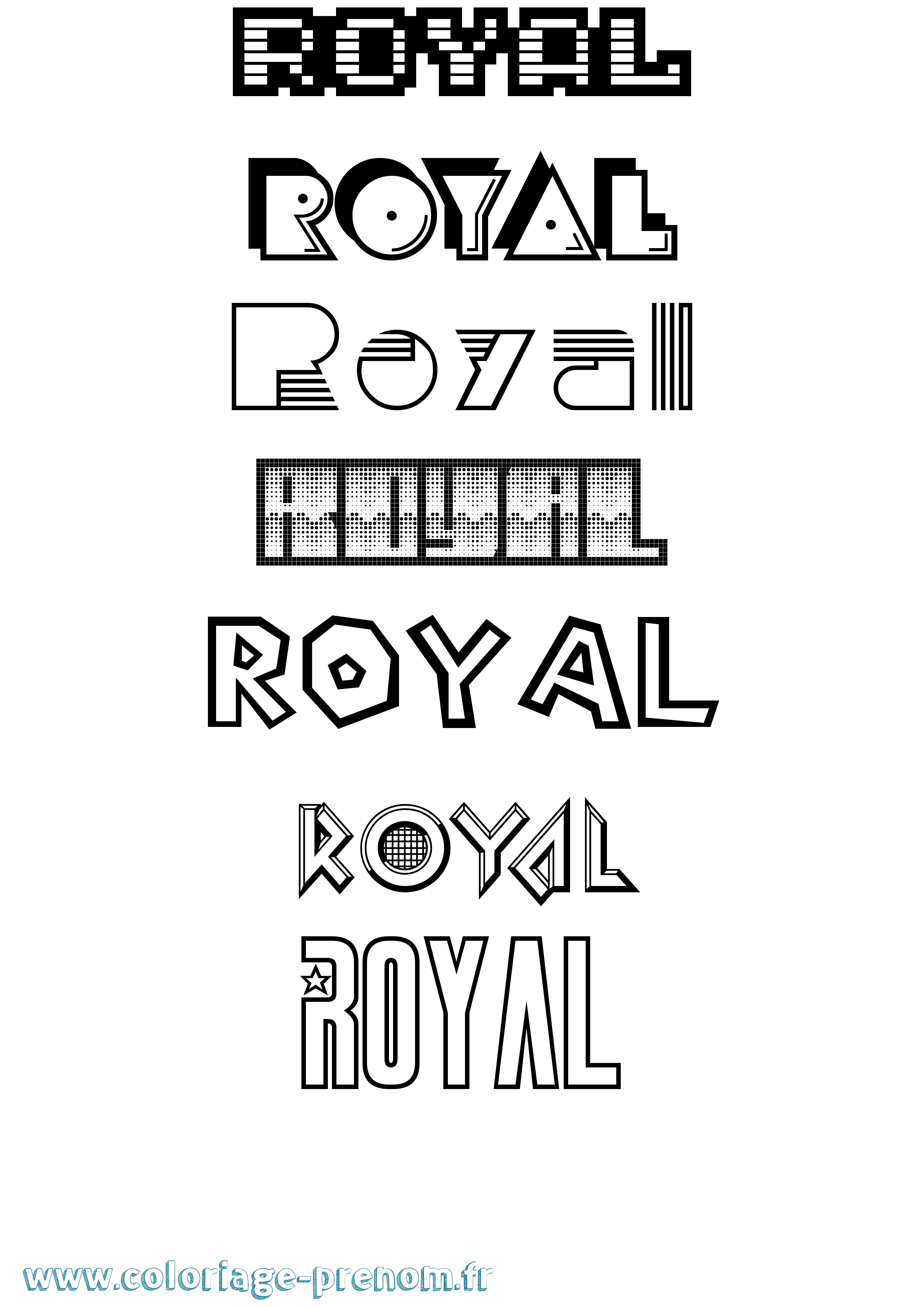Coloriage Royal Jeux Vidéos Coloriage prénom Royal Jeux Vidéos
