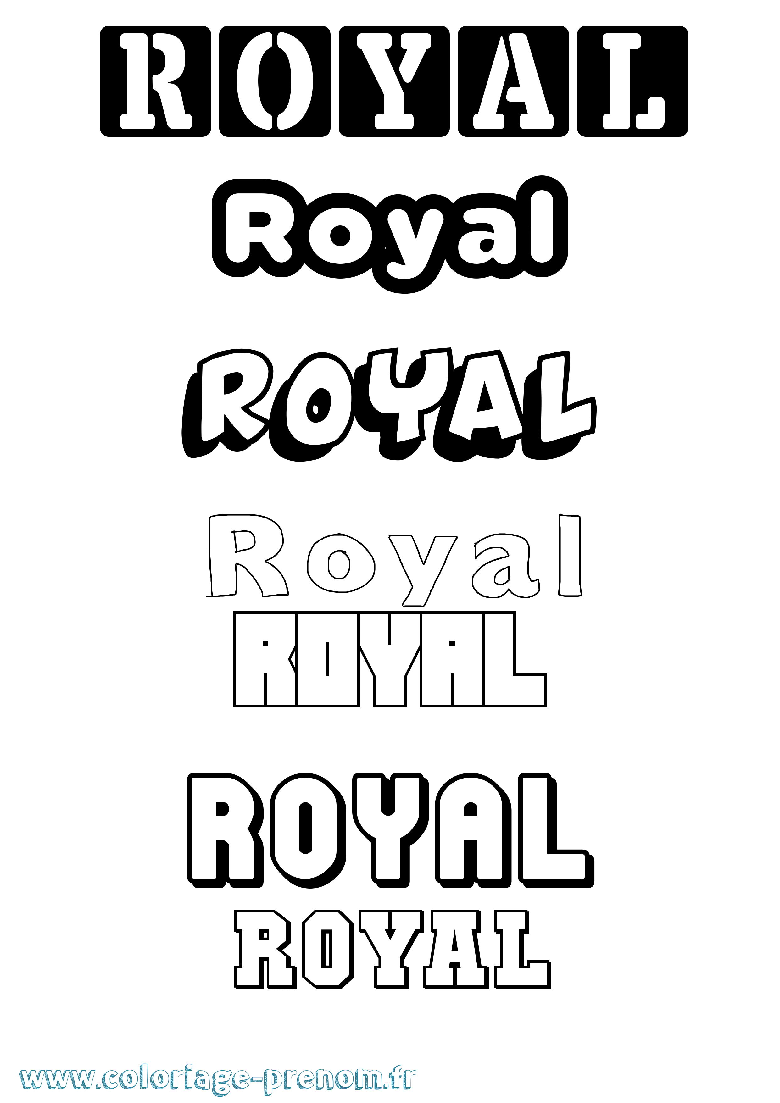 Coloriage Royal Simple Coloriage prénom Royal Simple