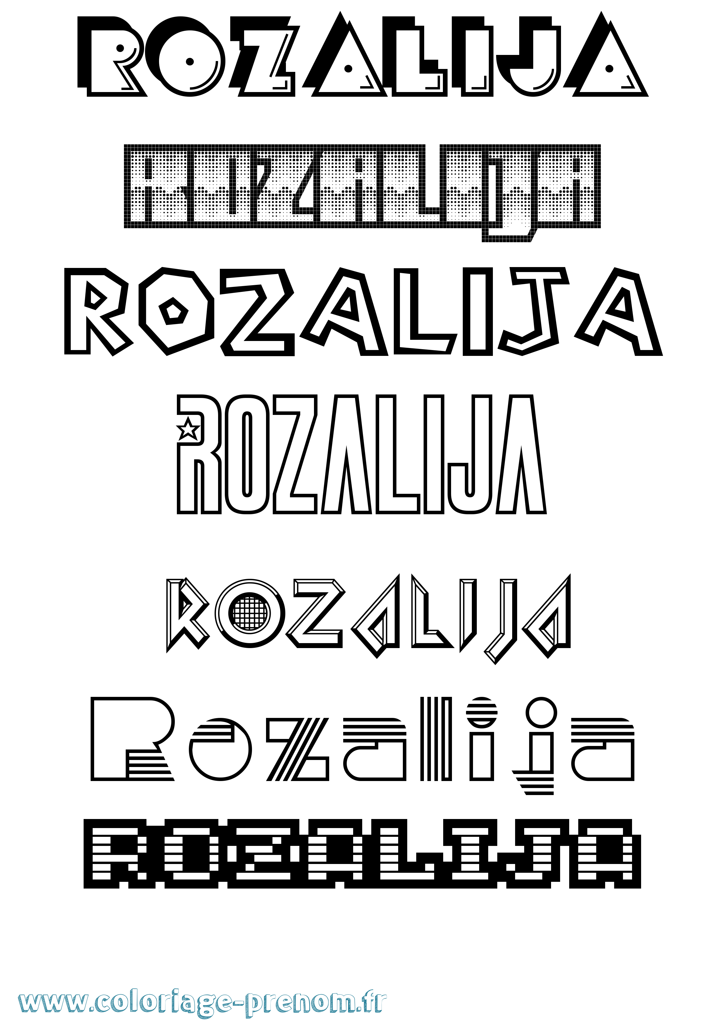 Coloriage Rozalija Jeux Vidéos Coloriage prénom Rozalija Jeux Vidéos