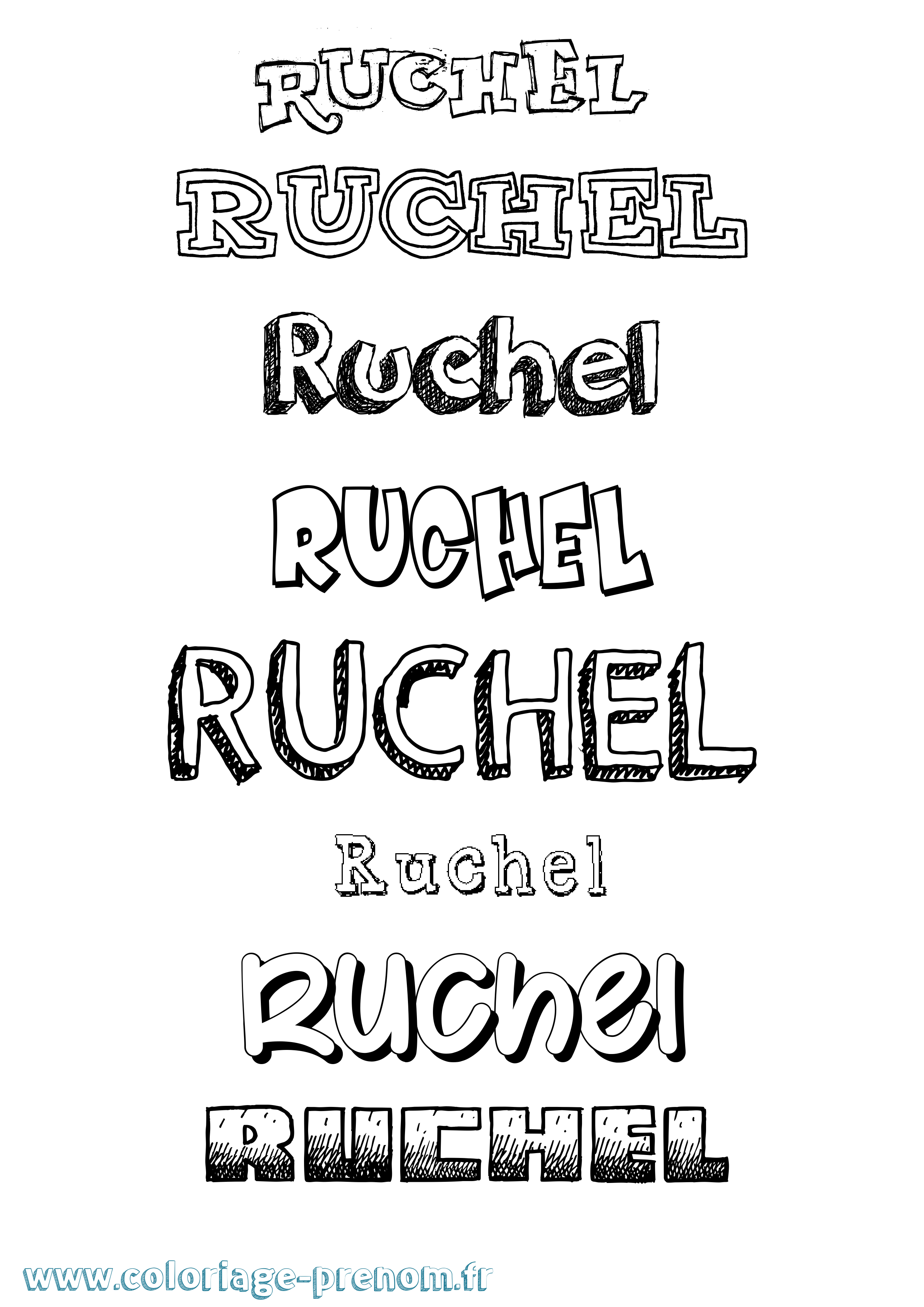 Coloriage Ruchel Dessiné Coloriage prénom Ruchel Dessiné