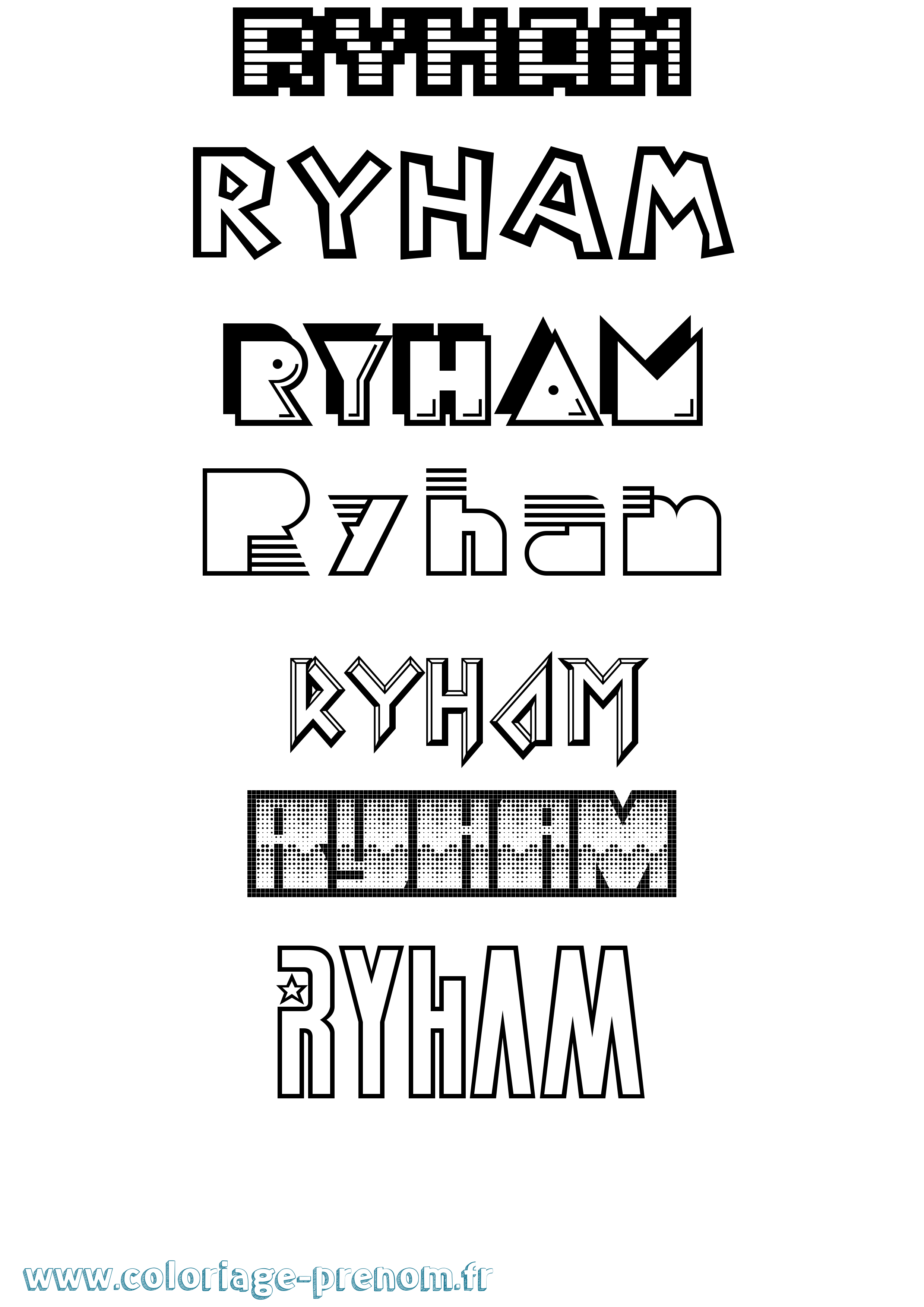 Coloriage Ryham Jeux Vidéos Coloriage prénom Ryham Jeux Vidéos