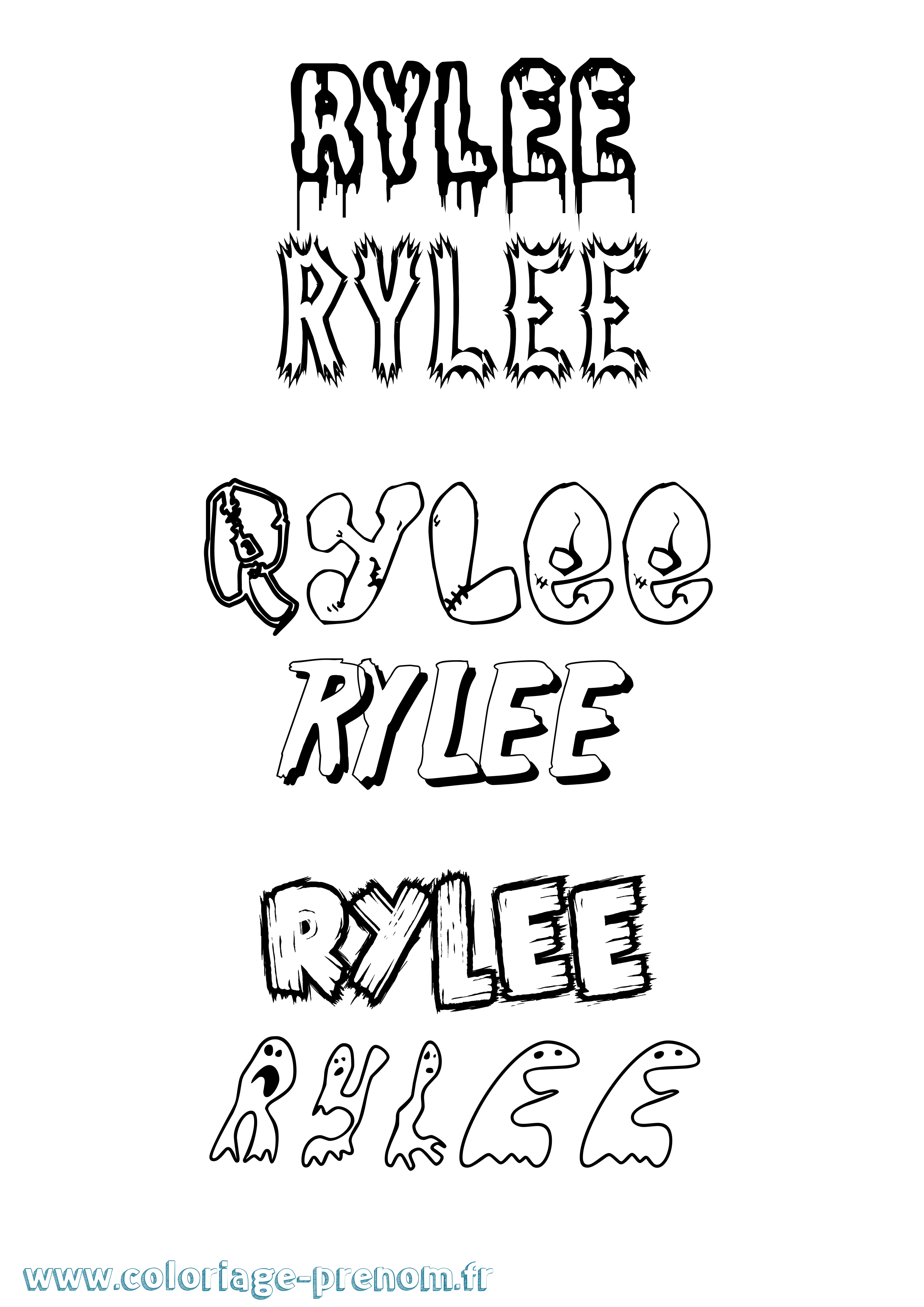 Coloriage Rylee Frisson Coloriage prénom Rylee Frisson