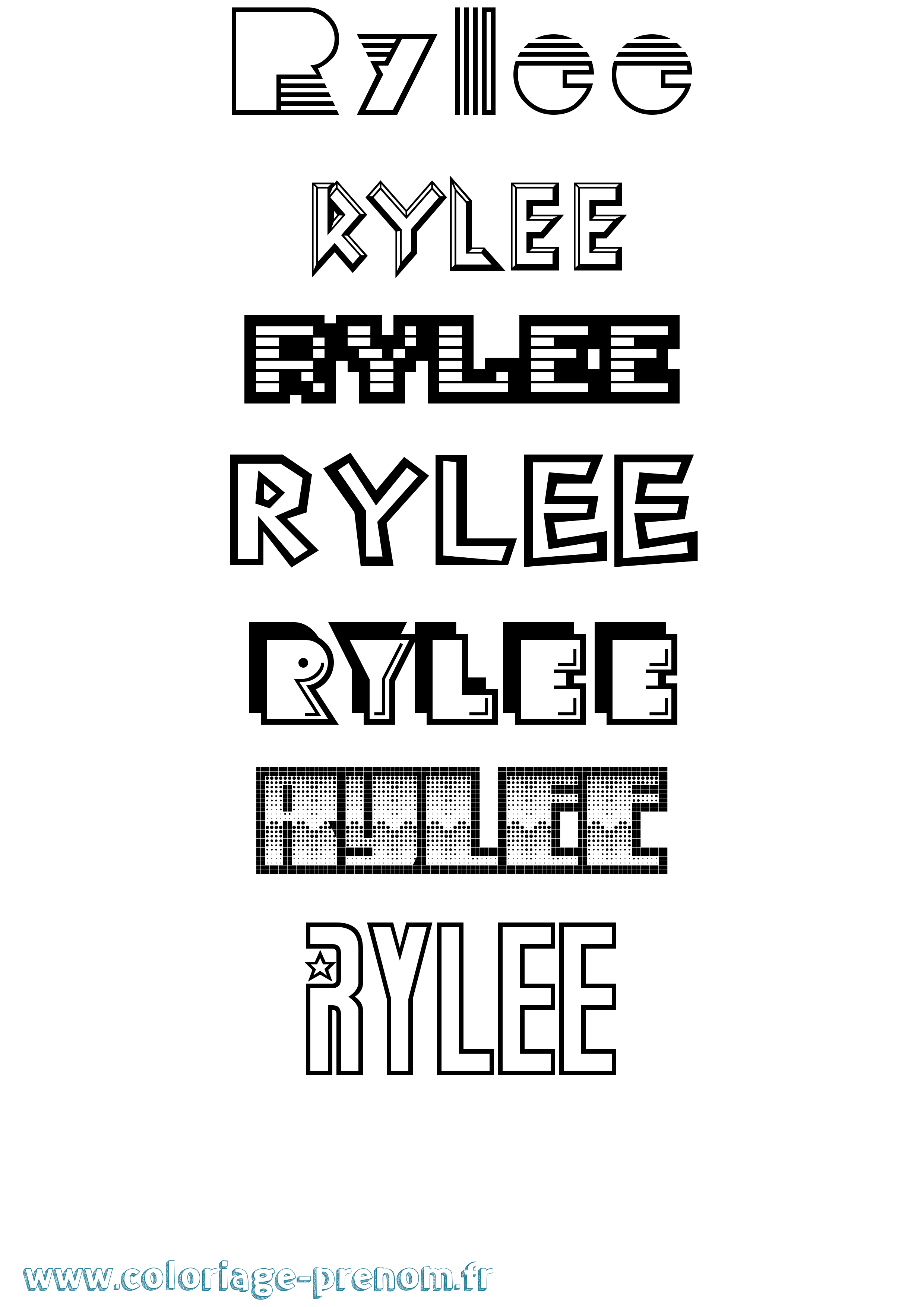 Coloriage Rylee Jeux Vidéos Coloriage prénom Rylee Jeux Vidéos