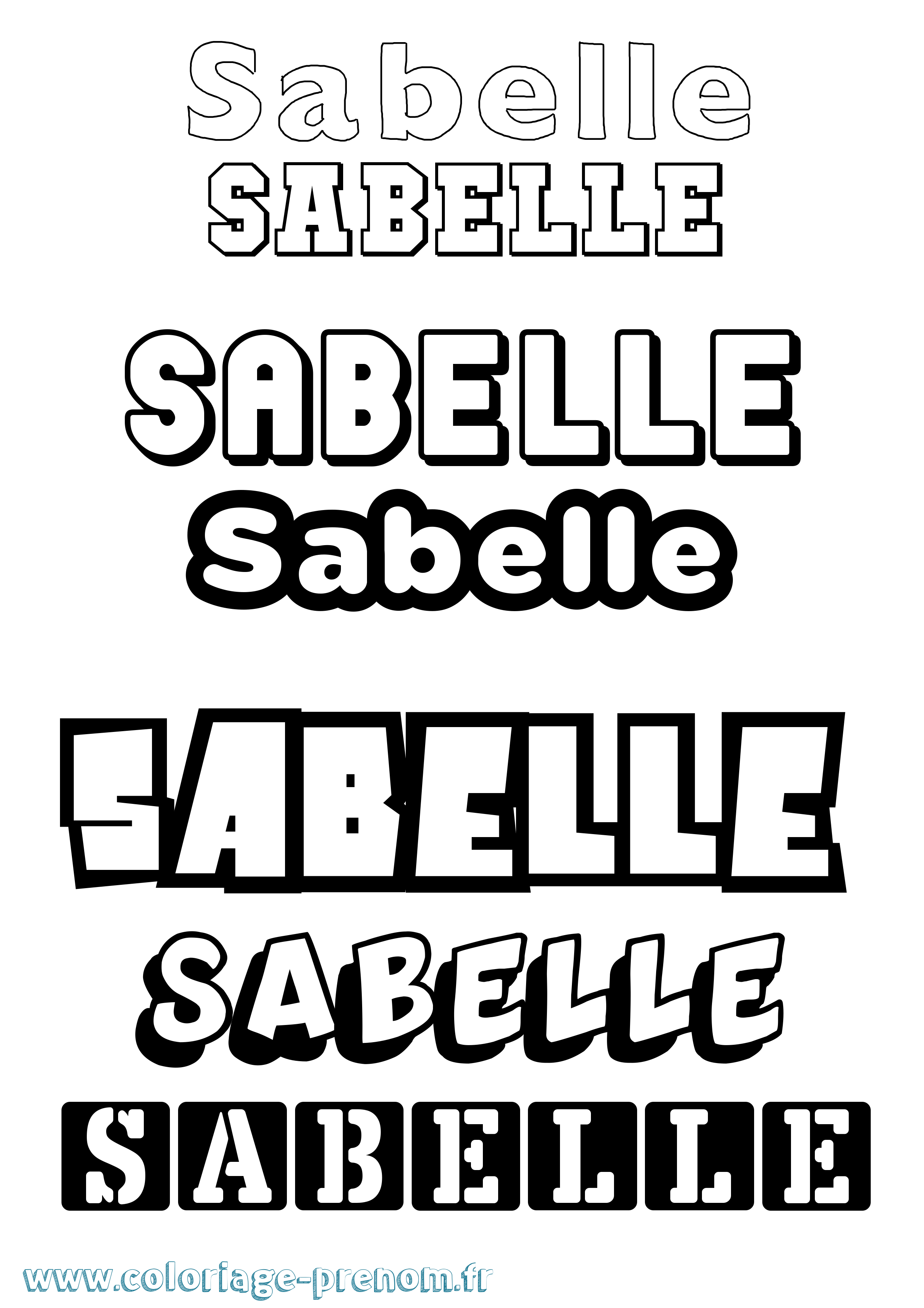 Coloriage Sabelle Simple Coloriage prénom Sabelle Simple