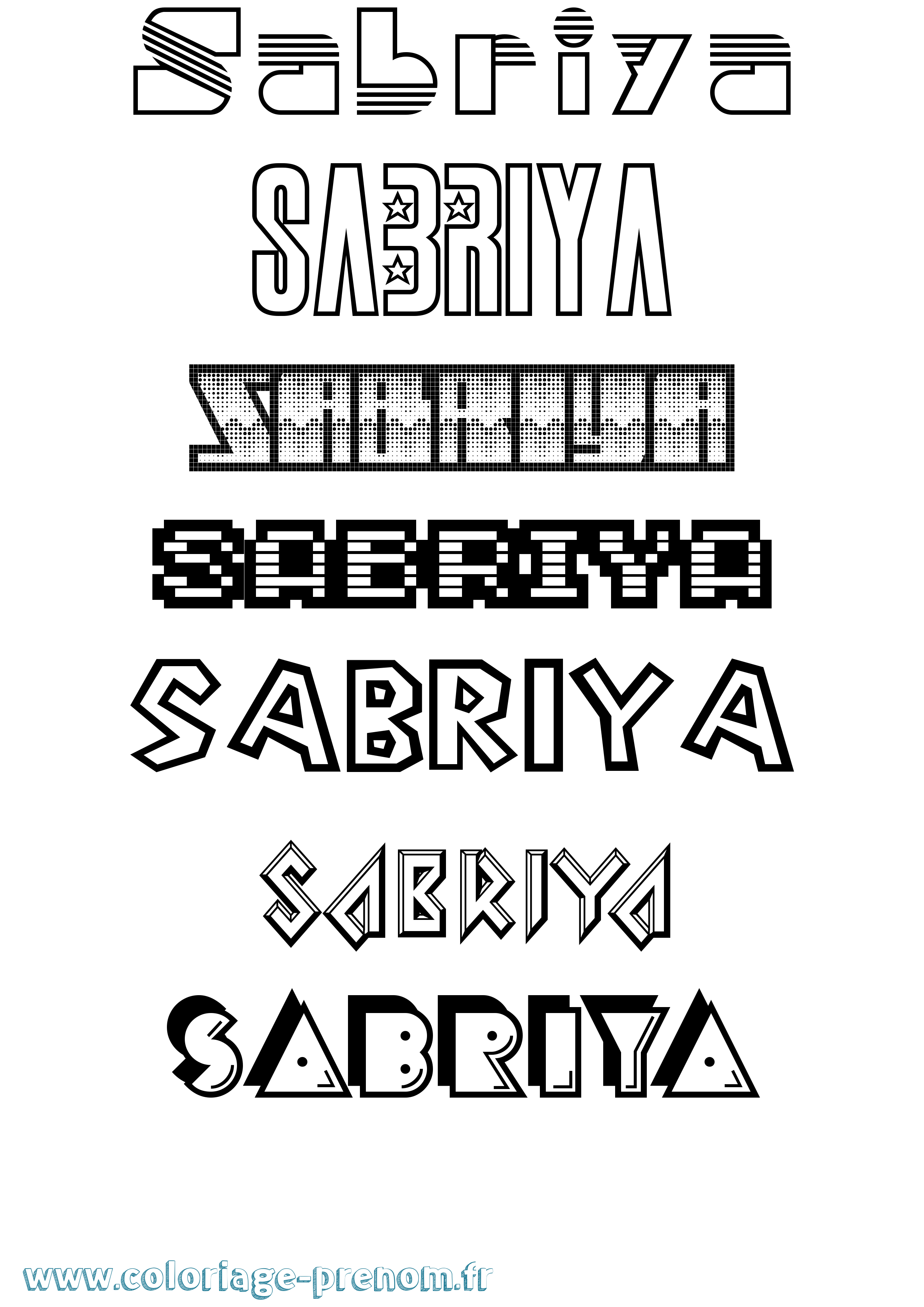 Coloriage Sabriya Jeux Vidéos Coloriage prénom Sabriya Jeux Vidéos