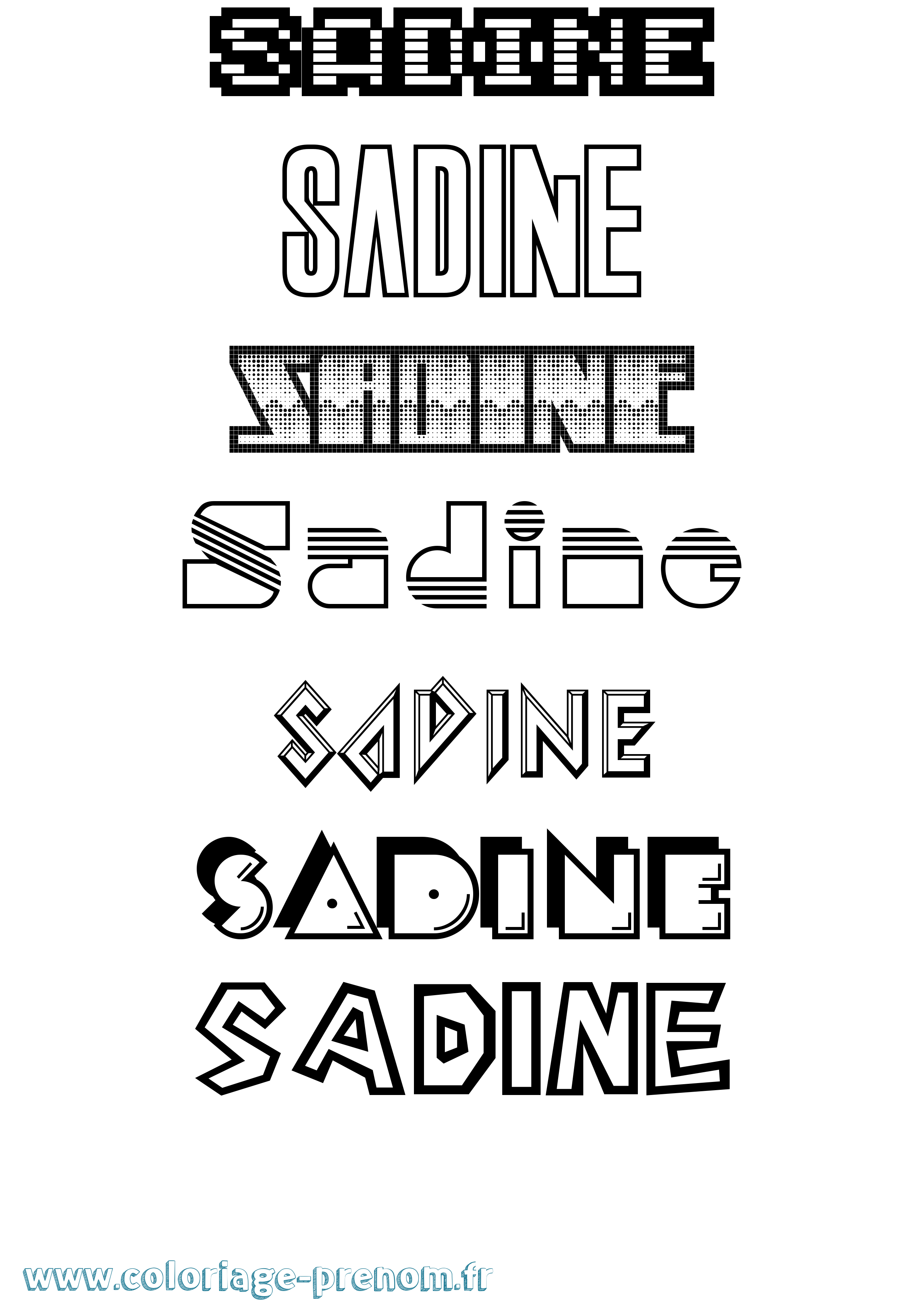 Coloriage Sadine Jeux Vidéos Coloriage prénom Sadine Jeux Vidéos
