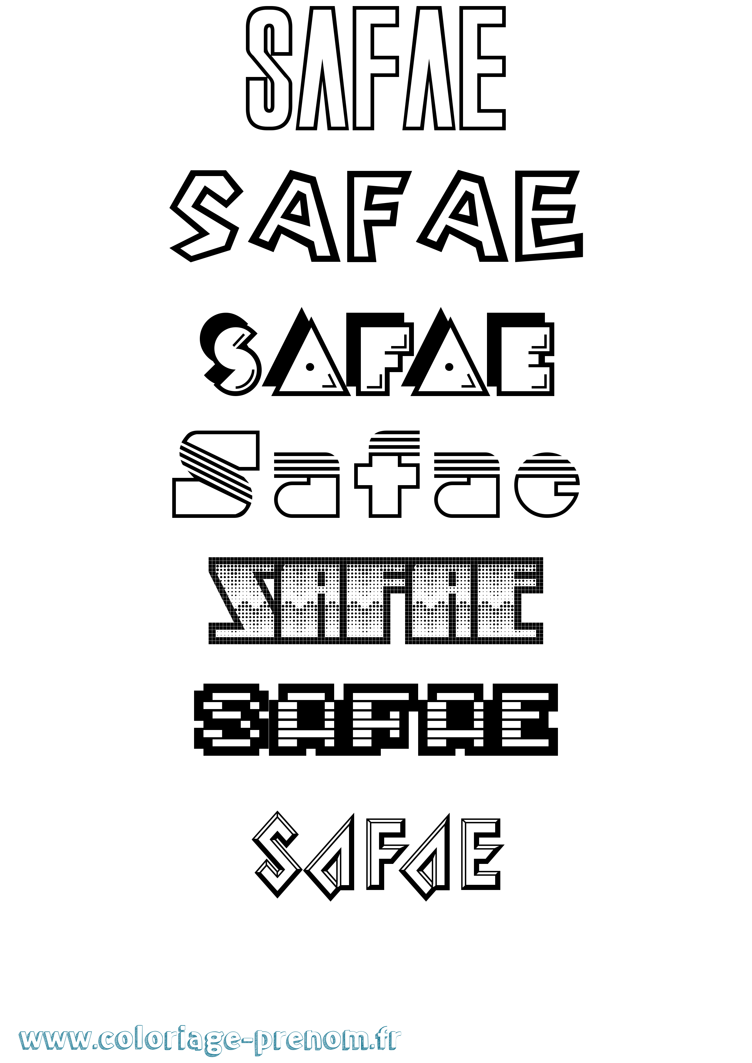 Coloriage Safae Jeux Vidéos Coloriage prénom Safae Jeux Vidéos