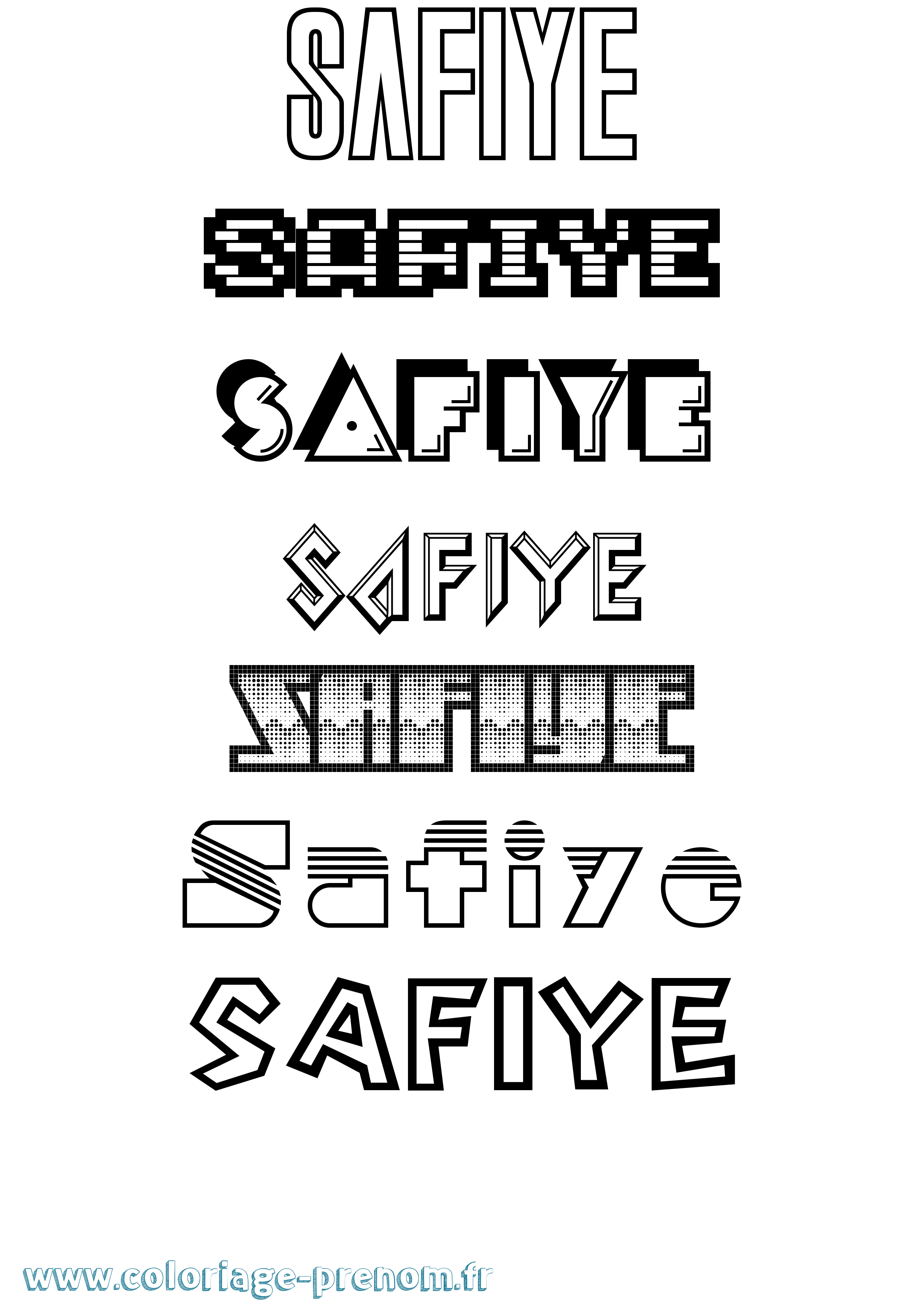 Coloriage Safiye Jeux Vidéos Coloriage prénom Safiye Jeux Vidéos