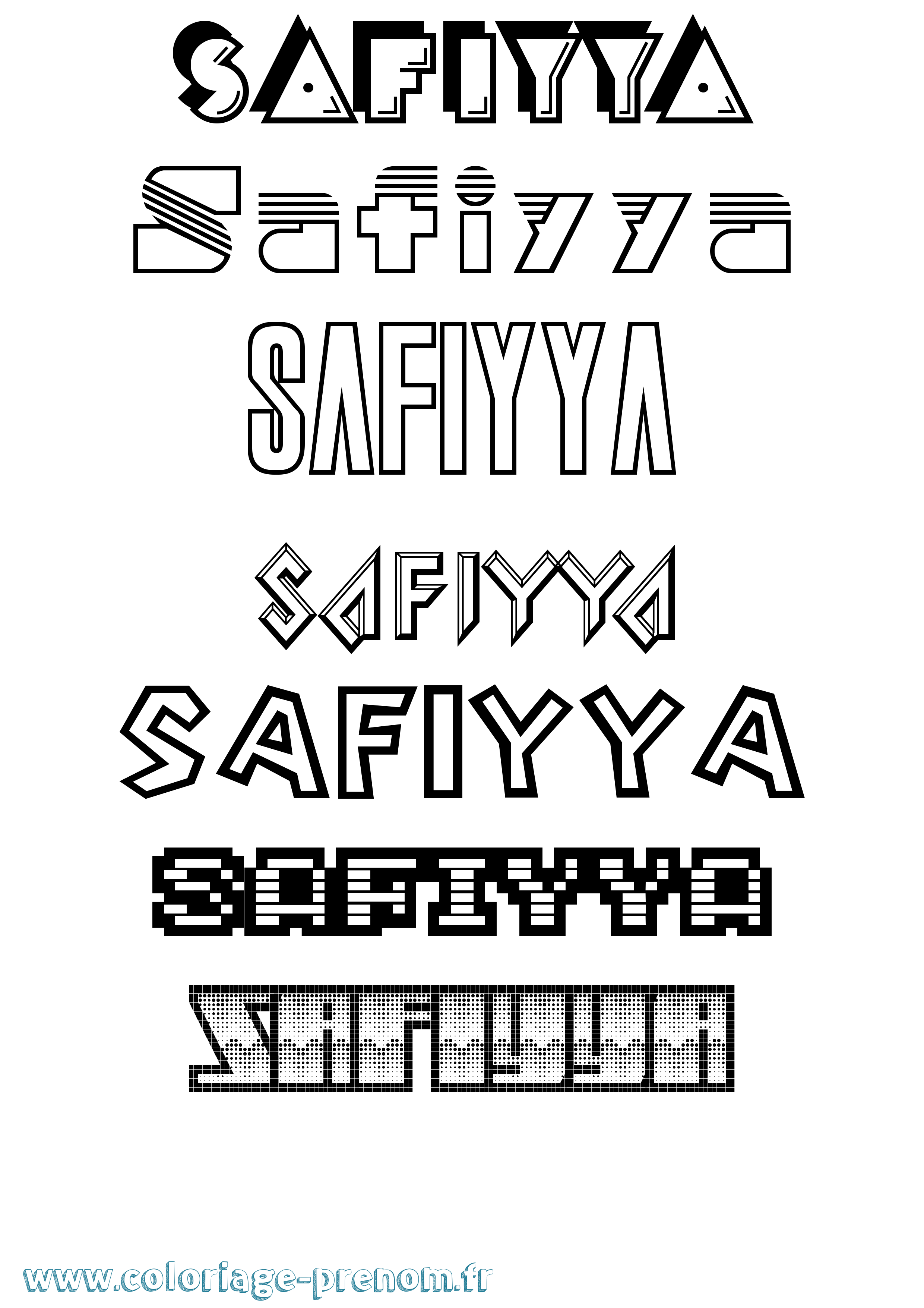 Coloriage Safiyya Jeux Vidéos Coloriage prénom Safiyya Jeux Vidéos
