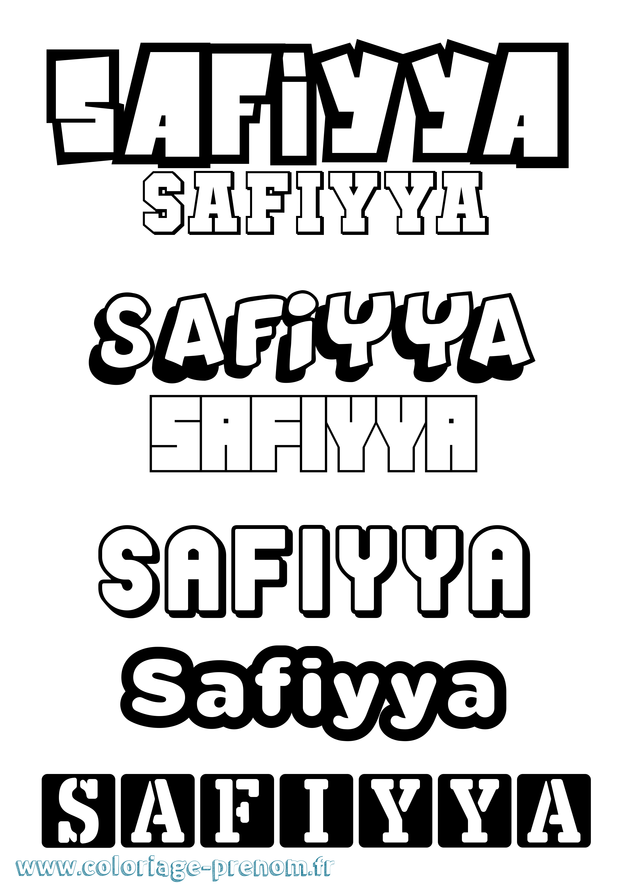Coloriage Safiyya Simple Coloriage prénom Safiyya Simple