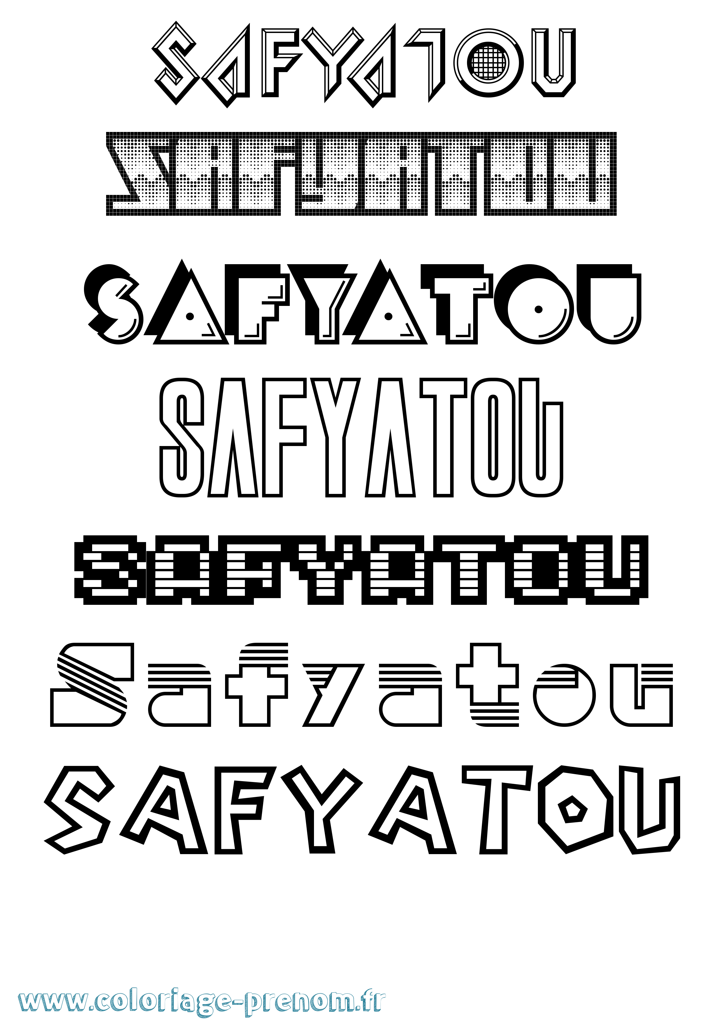 Coloriage Safyatou Jeux Vidéos Coloriage prénom Safyatou Jeux Vidéos